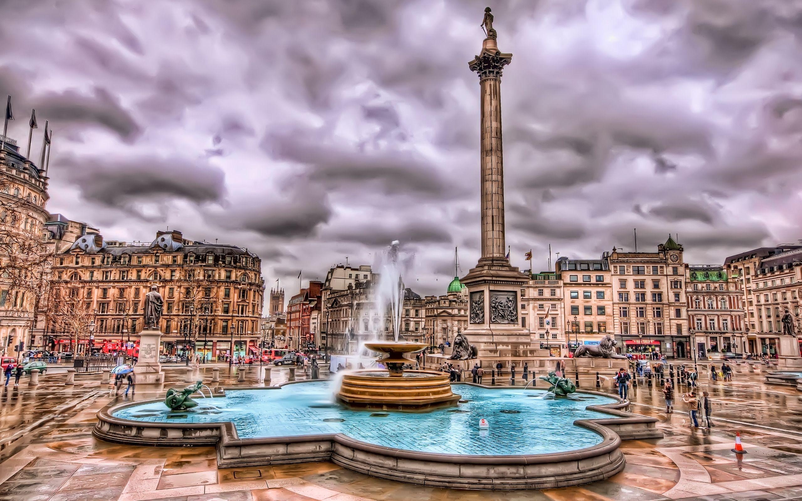 Trafalgar Square, London, England, Vereinigtes Königreich, Stadt, 2560x1600 HD Desktop