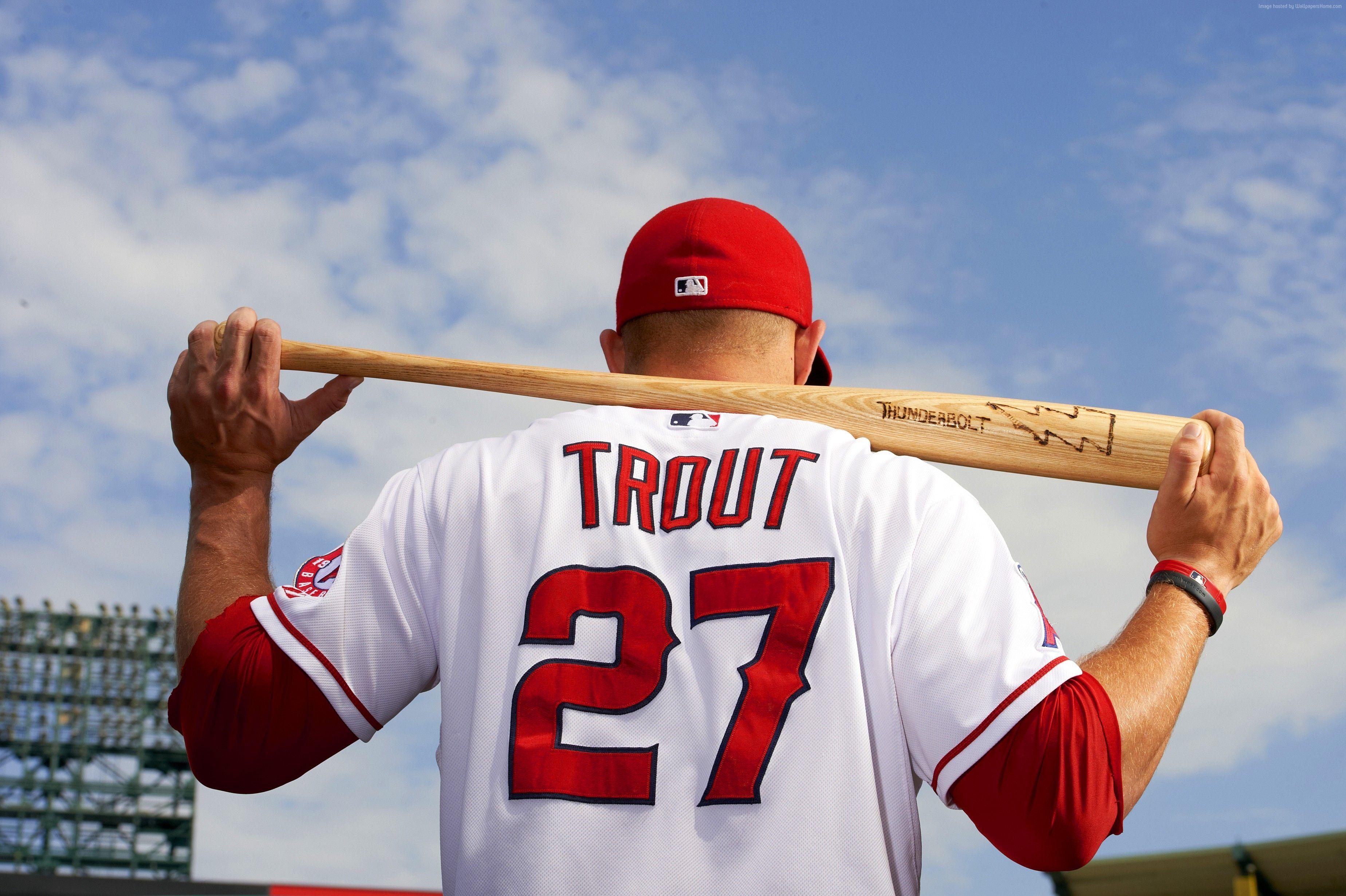 Kostenloser Download, Baseball, Sport, Mike Trout, Top, 3700x2460 4K Desktop