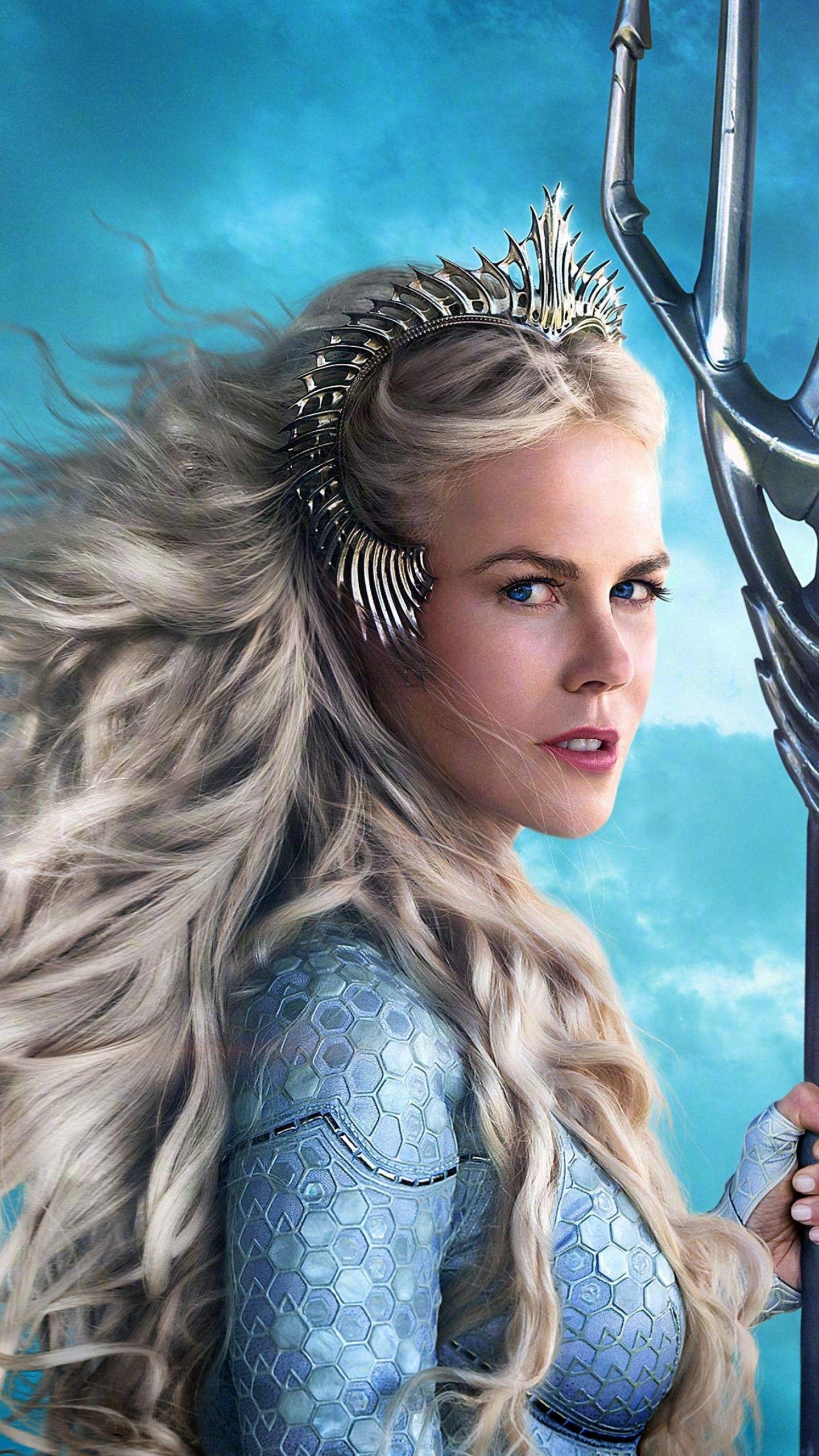 Nicole Kidman, Königin Atlanna, Aquaman, DC Comics, Film, 1440x2560 HD Handy