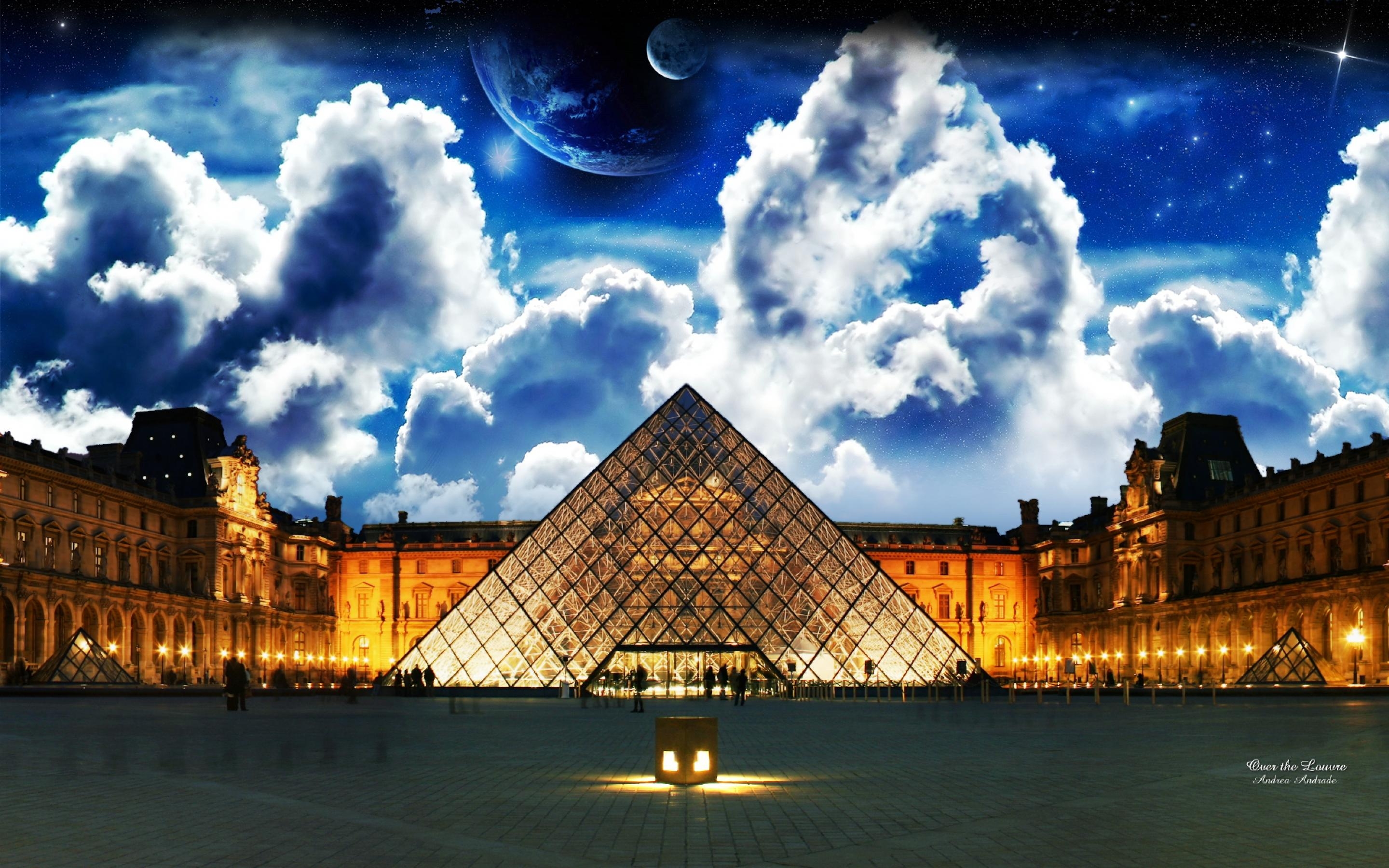 Über Louvre, HD, Paris, Hintergrund, Reisen, 2880x1800 HD Desktop