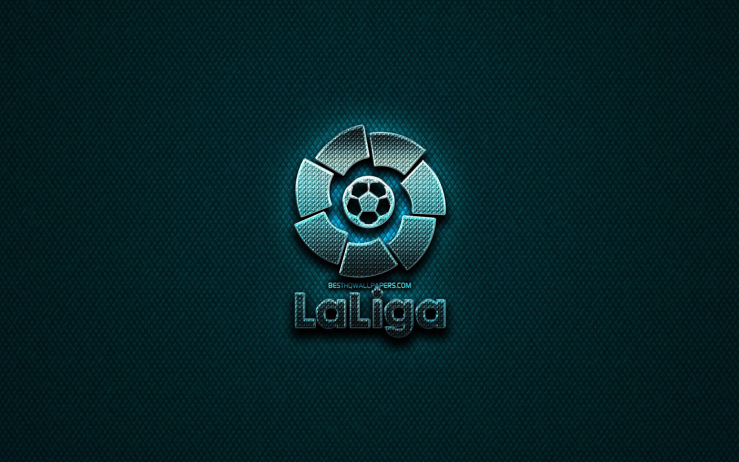 La Liga Logo, Glitter, Kreativ, Blau, Spanien, 2560x1600 HD Desktop