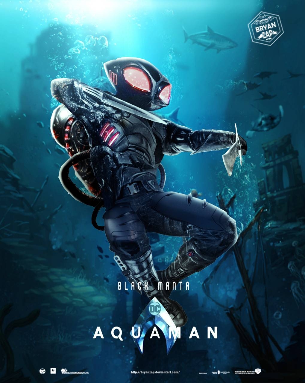 Black Manta, Superheld, Hintergrund, Abenteuer, Film, 1020x1280 HD Handy