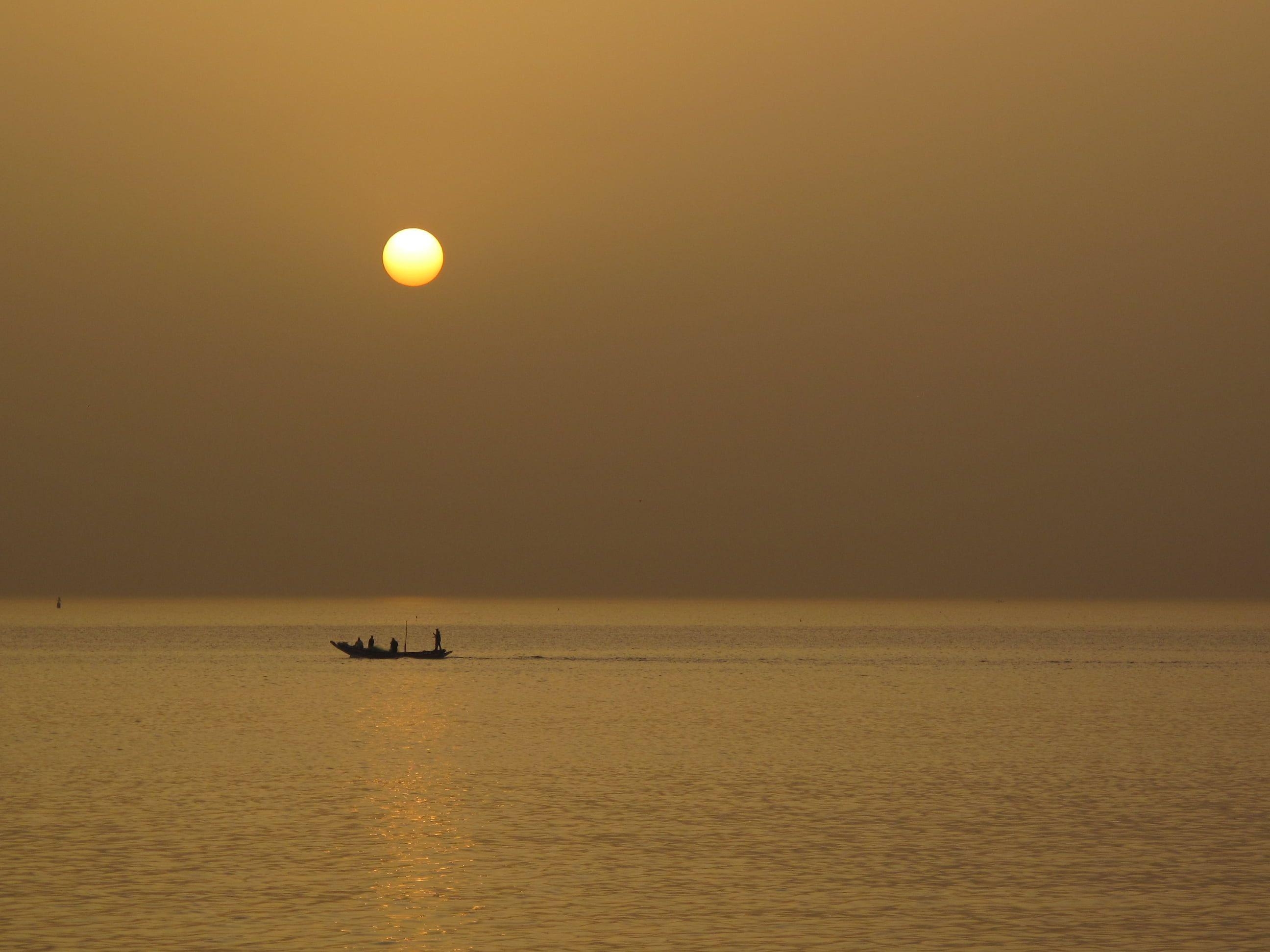 Dakar, Silhouette, Boot, Sonnenuntergang, HD, 2600x1950 HD Desktop