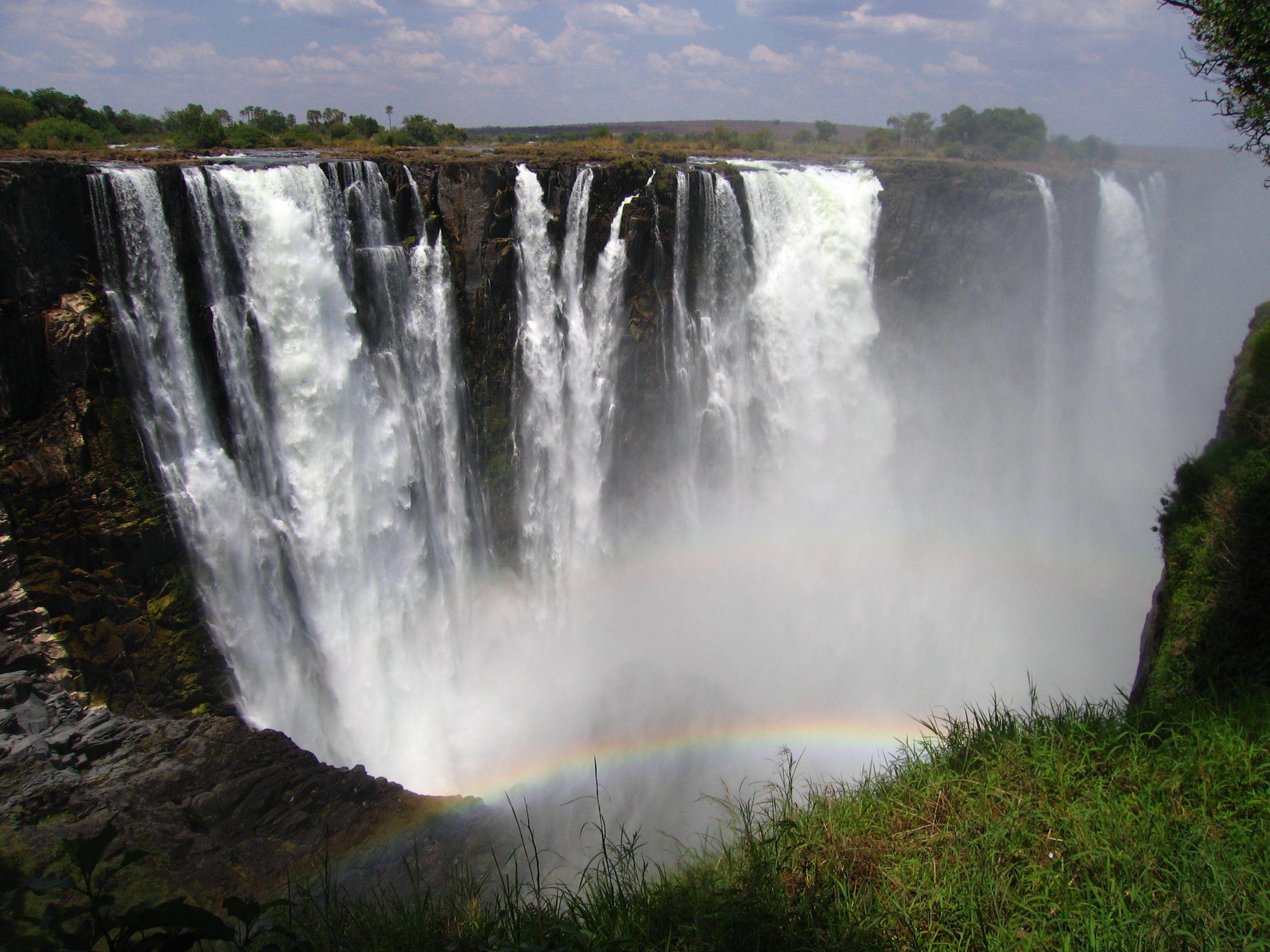 Victoriafälle, Sambia, Hintergrund, Wasserfälle, Afrika, 2600x1950 HD Desktop