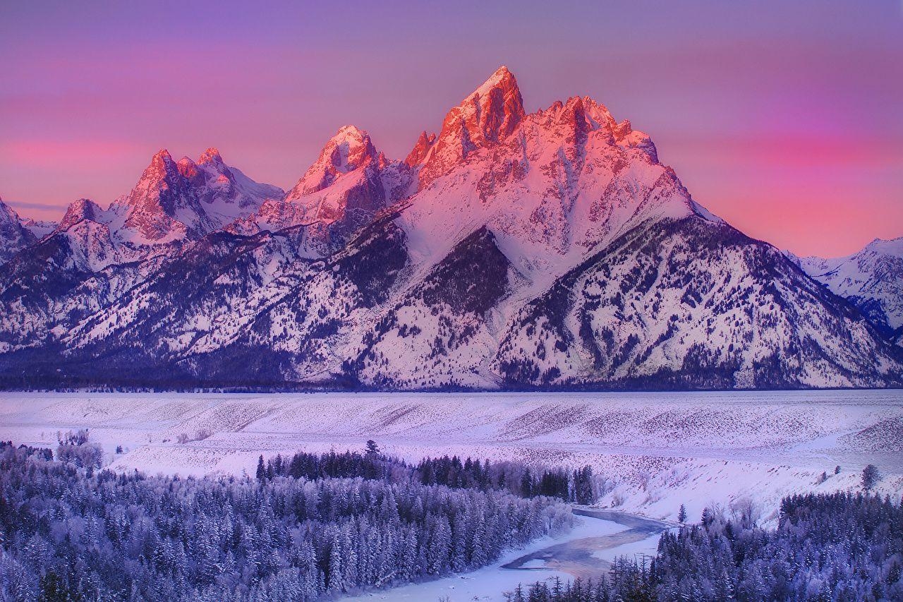 Desktop, USA, Grand Teton, Natur, Winter, 1280x860 HD Desktop