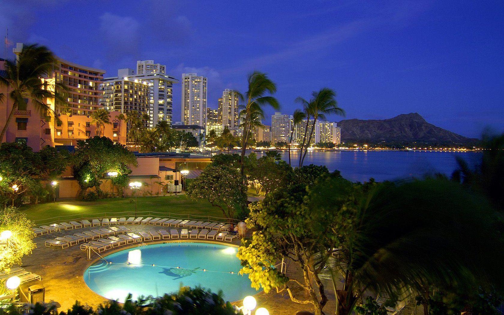 Waikiki, Oahu, Hawaii, Strand, Großartig, 1680x1050 HD Desktop