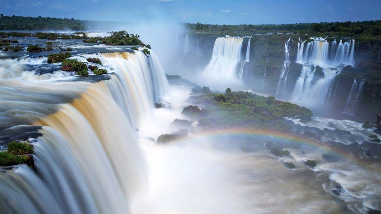 Iguazú-Wasserfälle, 4K, Argentinien, Wasserfälle, Naturaufnahmen, 1280x720 HD Desktop