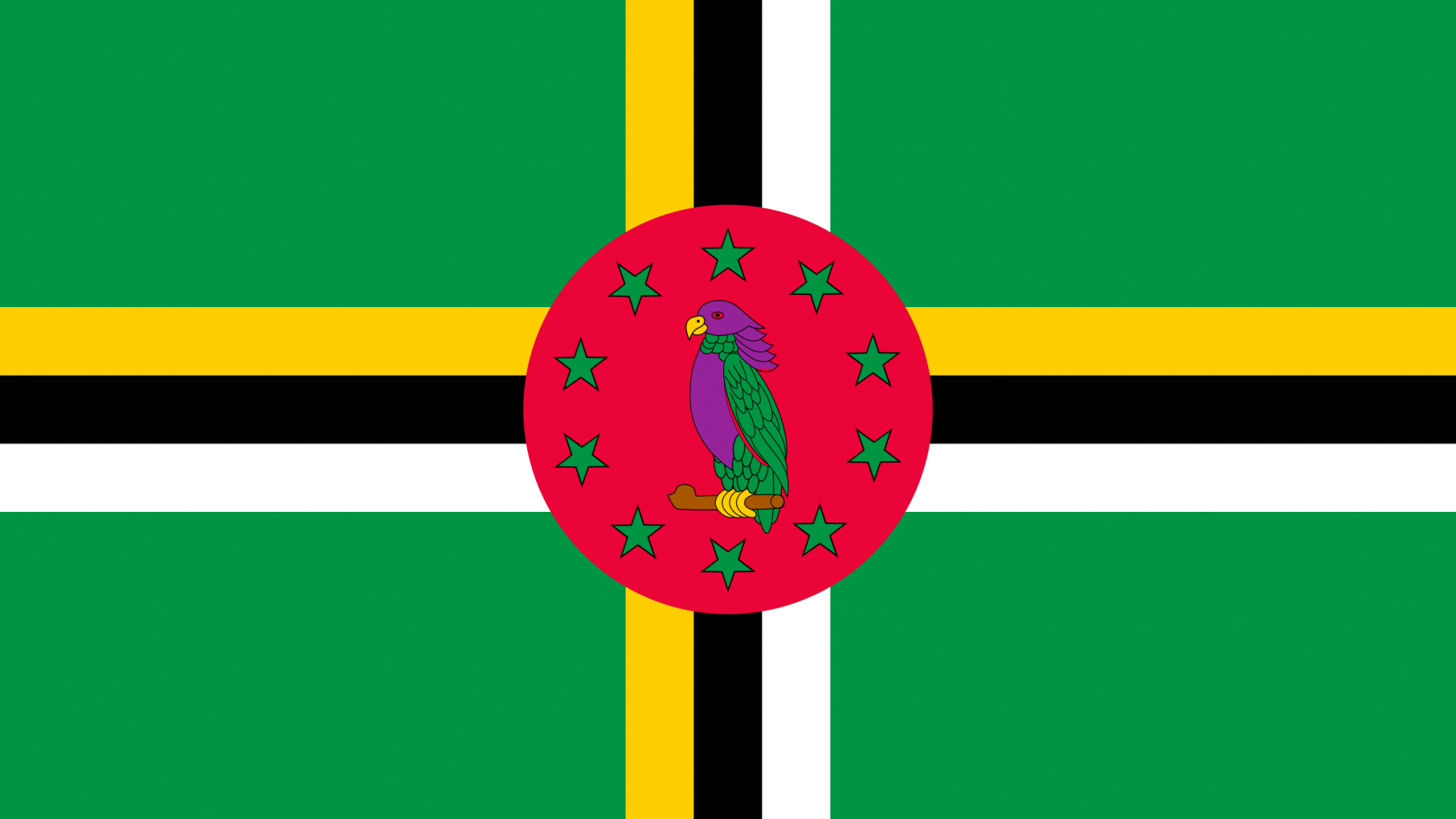 Dominica, Flagge, Full HD, Qualität, Widescreen, 1920x1080 Full HD Desktop