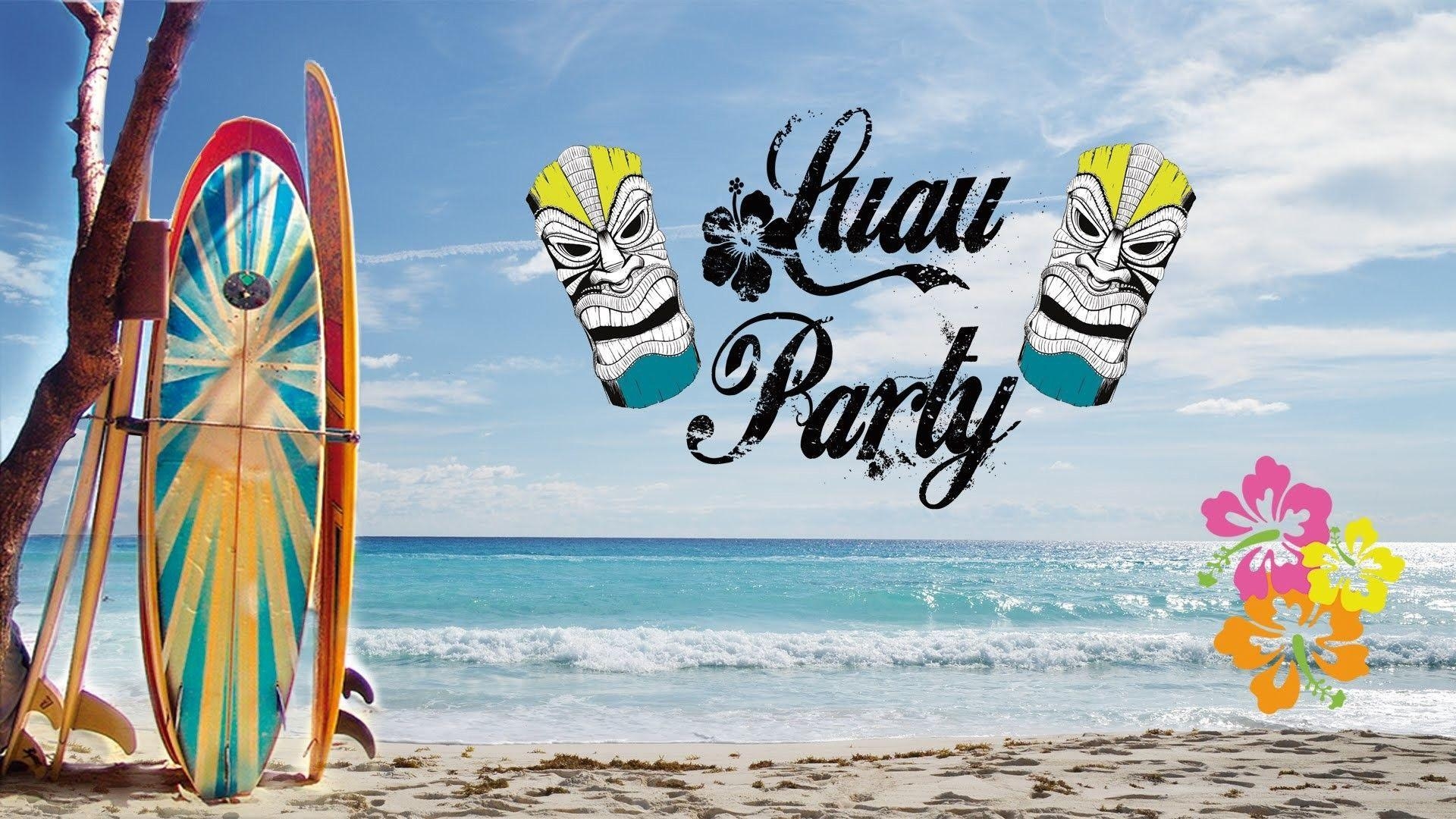 Luau Feiertag, Party Hintergrund, Design, Hawaii Feier, tropisch, 1920x1080 Full HD Desktop