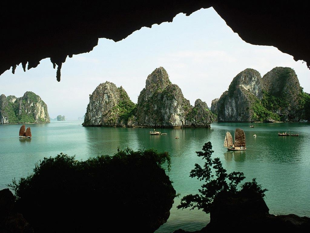 Vietnam, Halong Bucht, Landschaft, Natur, Schönheit, 1030x770 HD Desktop