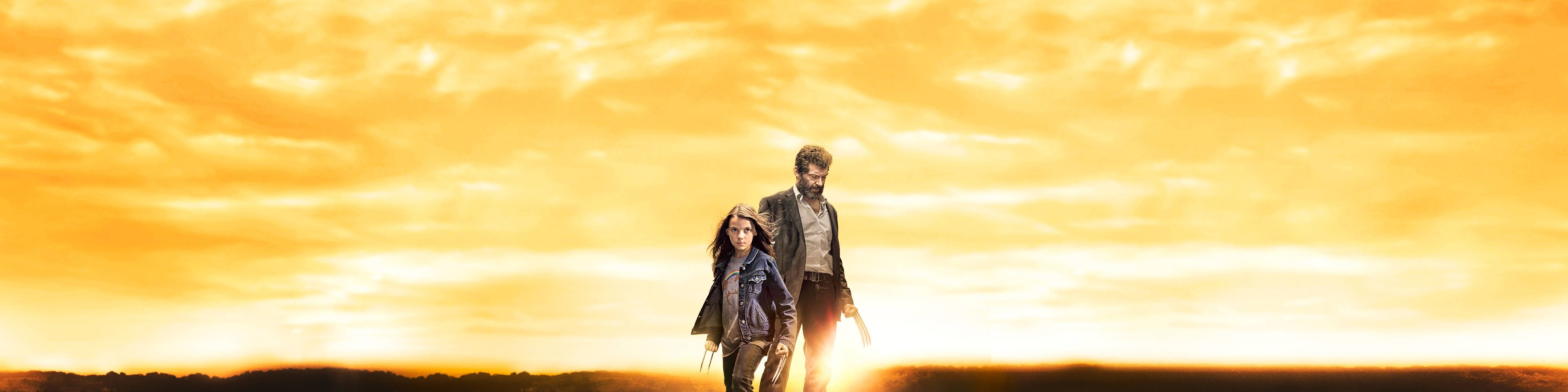 Hugh Jackman, Dafne Keen, Ultra Wide, Schauspielerin, Kino, 4320x1080 Dual Screen Desktop