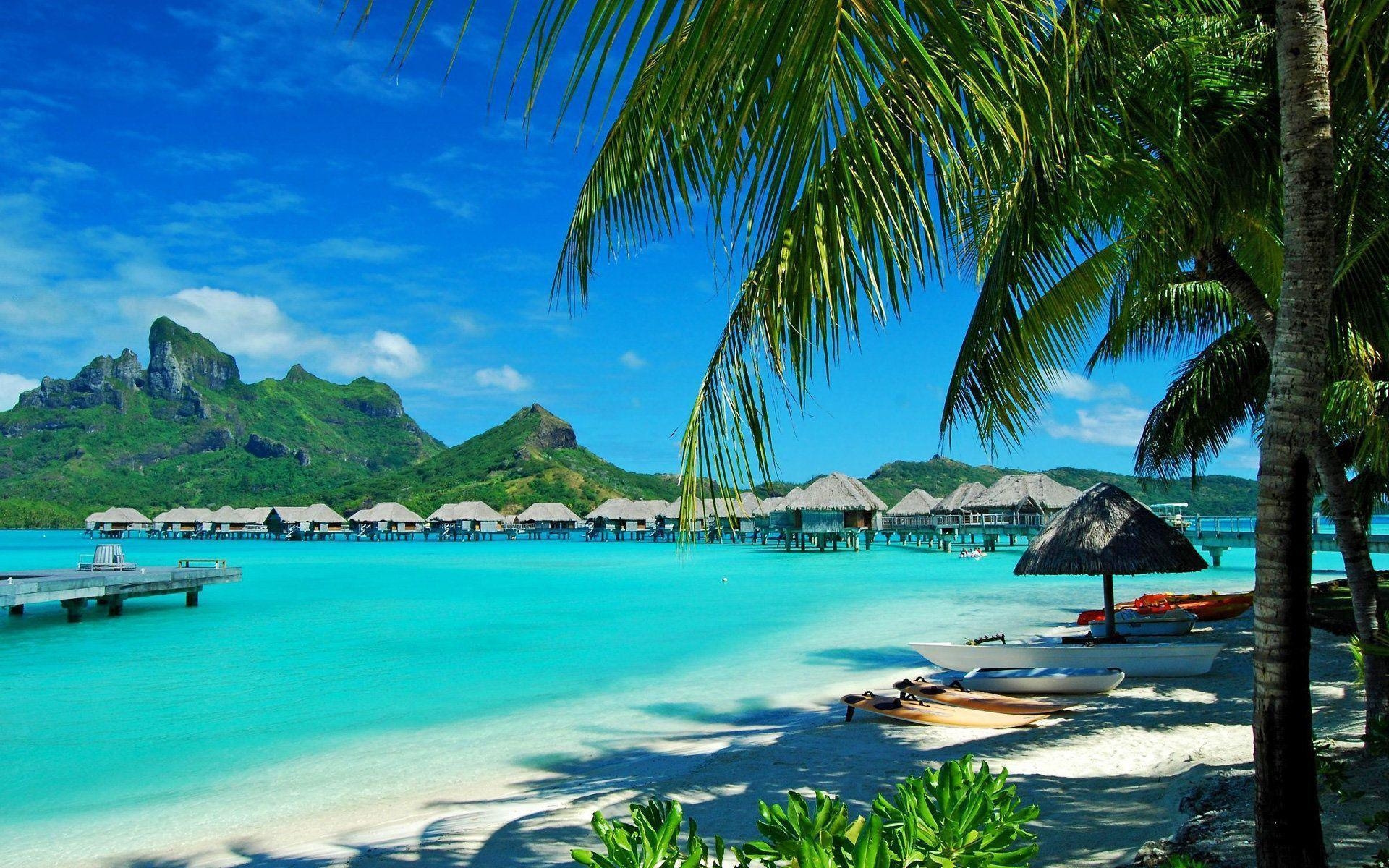 Bora Bora, Hintergrund, Reisen, Insel, Südsee, 1920x1200 HD Desktop