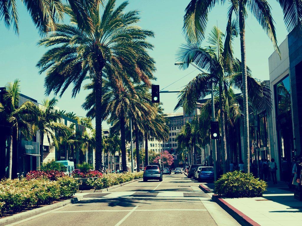 Rodeo Drive, Hintergrund, Beverly Hills, Kalifornien, Einkaufen, 1030x770 HD Desktop