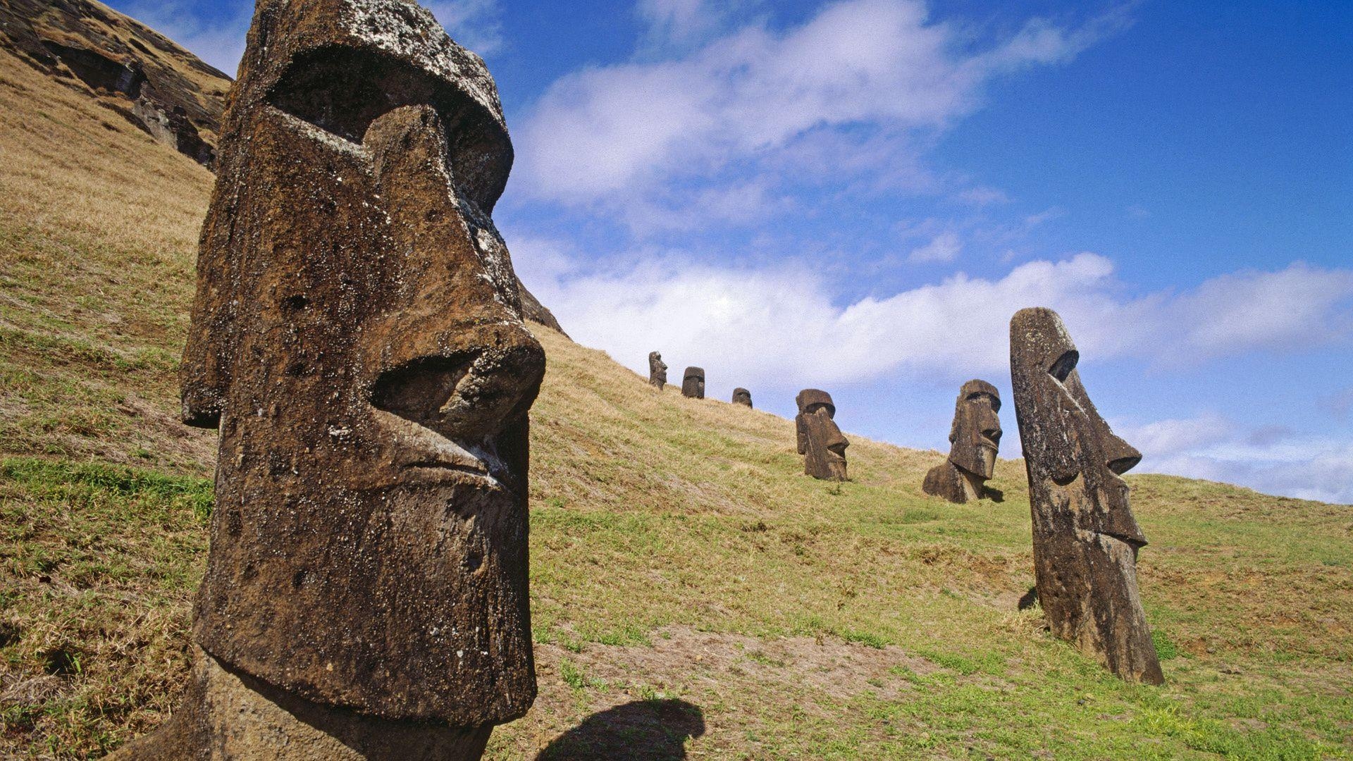 Osterinsel, Chile, Moai, Monolith, Welt, 1920x1080 Full HD Desktop