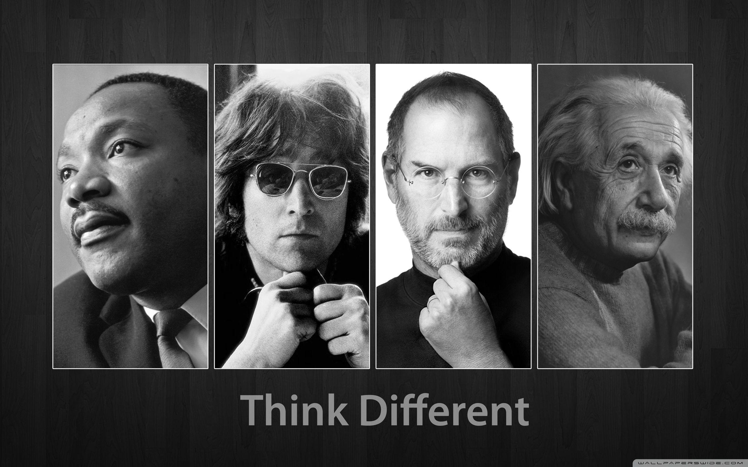 John Lennon, Martin Luther King, Steve Jobs, Denken, Unterschiedlich, 2560x1600 HD Desktop