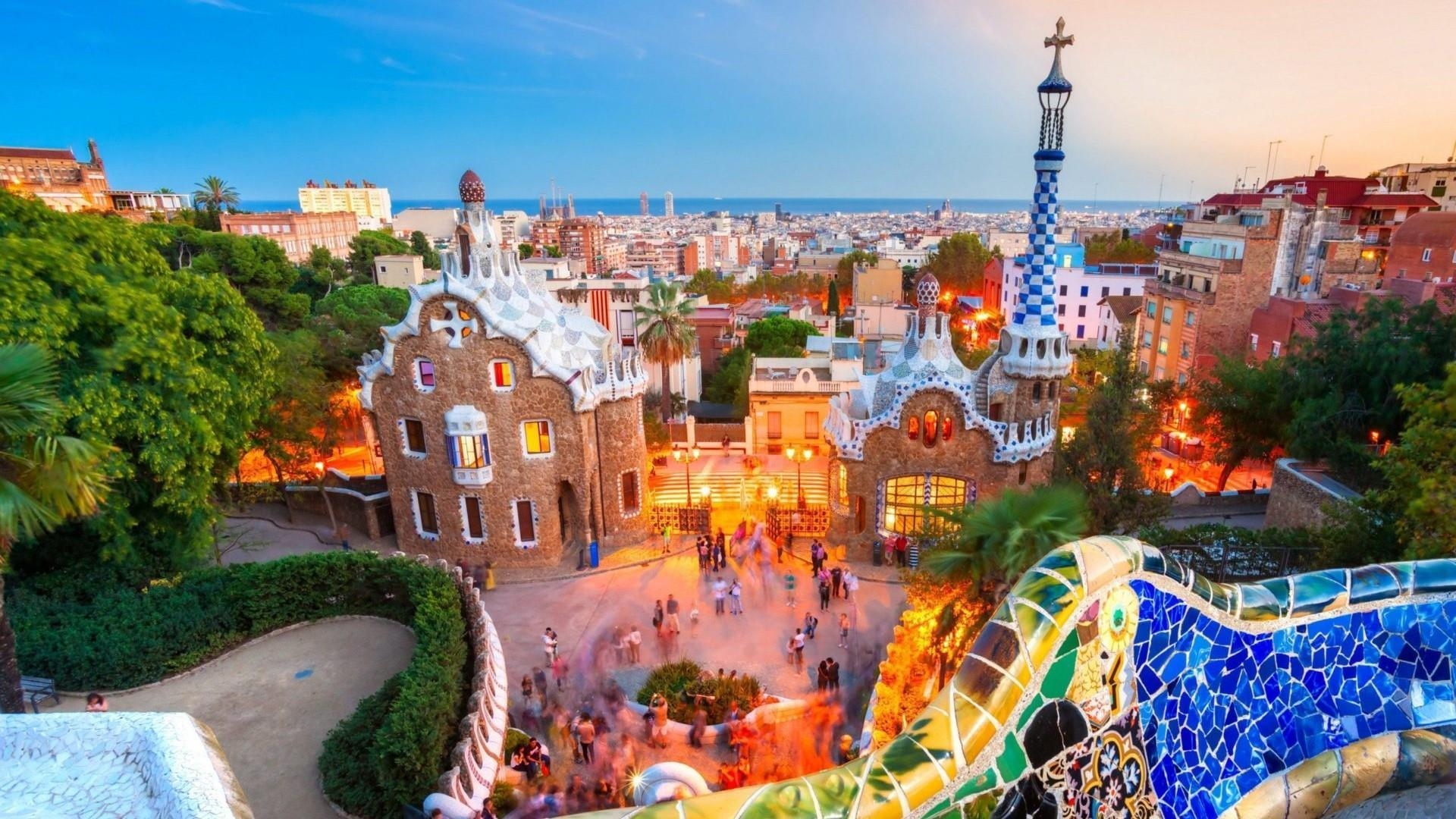 Park Güell, Gaudí, Spanien, Architektur, HD, 1920x1080 Full HD Desktop