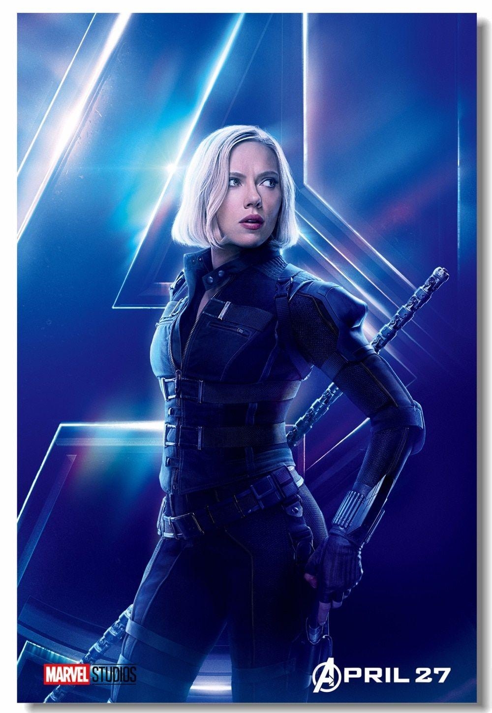 Scarlett Johansson, Black Widow, Marvel, Infinity War, Poster, 1000x1450 HD Handy