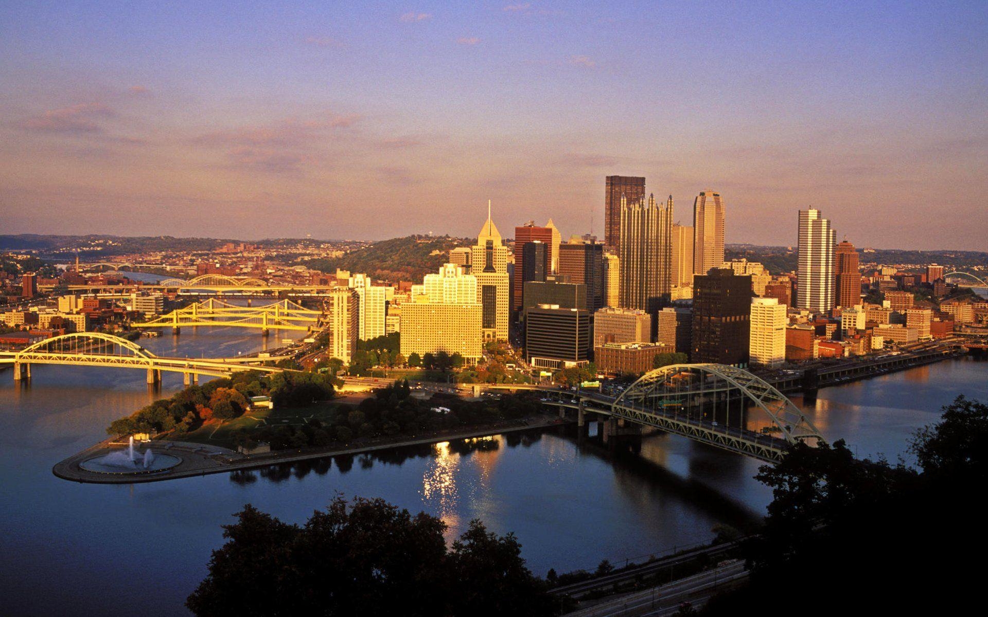 Pittsburgh, Skyline, Desktop, USA, Panoramablick, 1920x1200 HD Desktop