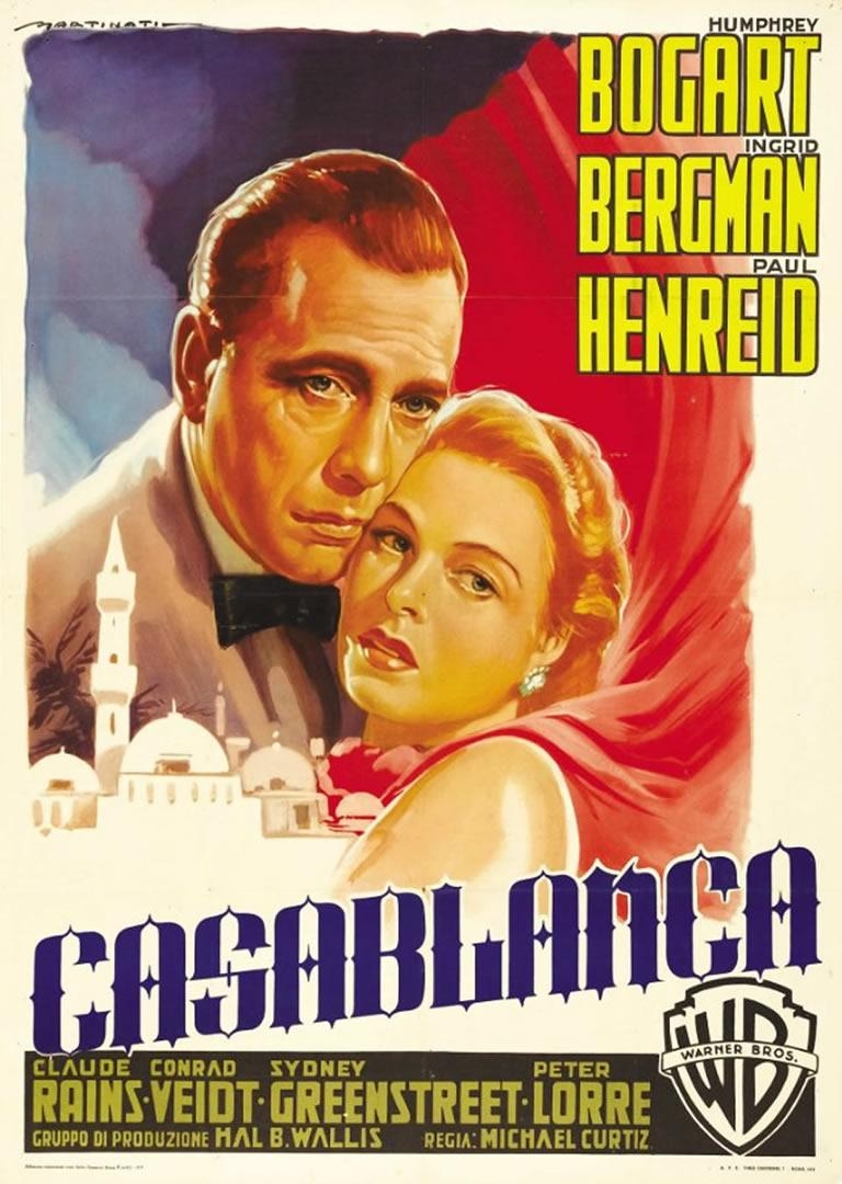 Casablanca Filmplakate, Klassiker, 1943, Retro, Hollywood, 770x1080 HD Handy