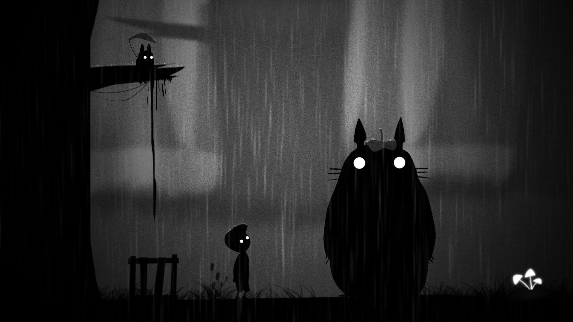 Jungen, Monster, Limbo, Totoro, Fantasy, 1920x1080 Full HD Desktop