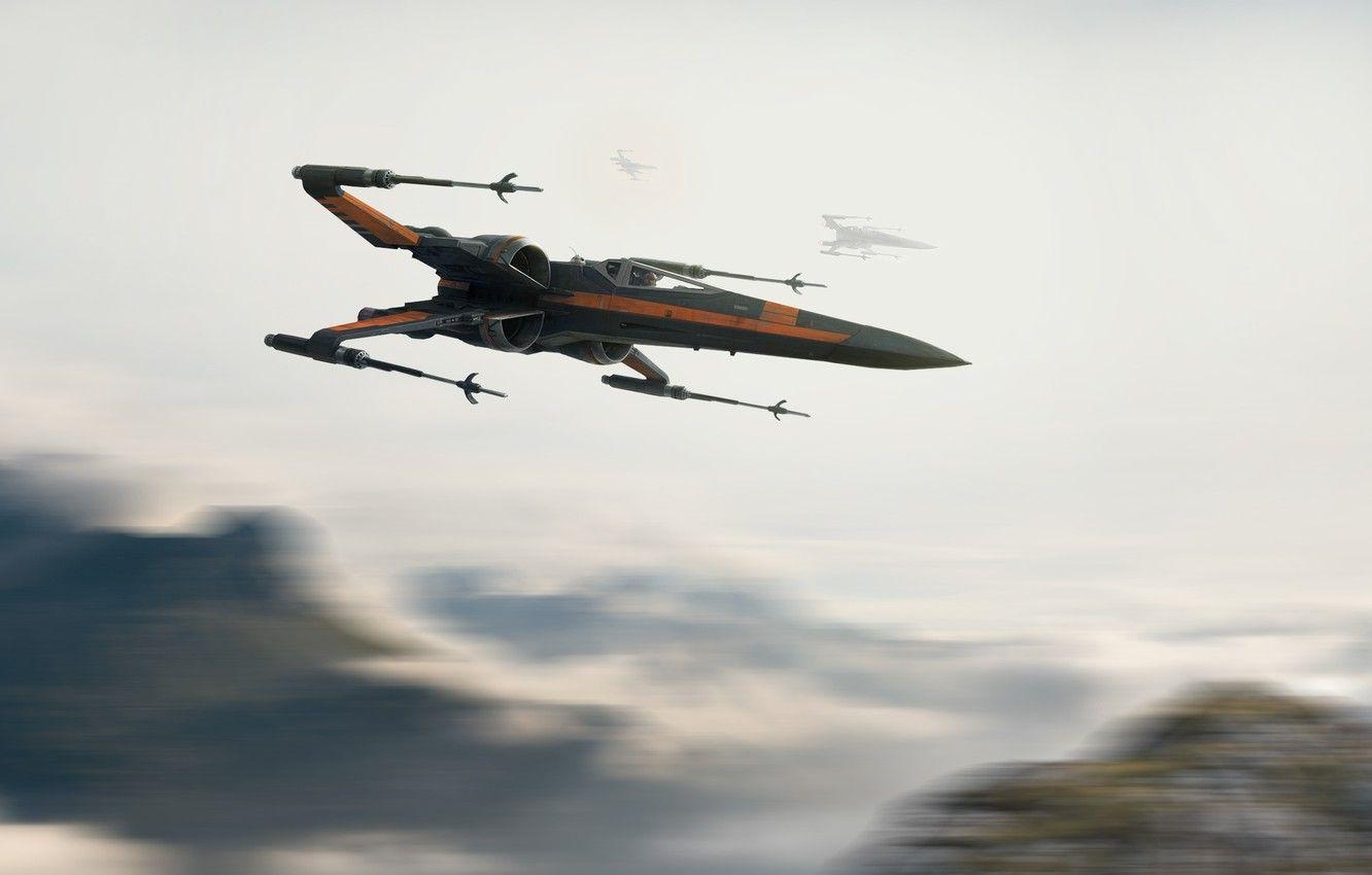 Poe Dameron, Kämpfer, Star Wars, X-Wing, Sci-Fi, 1340x850 HD Desktop