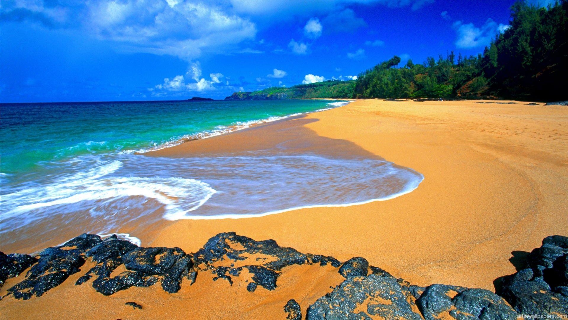 Geheimer Strand, Kauai, Hawaii, Landschaft, Reisen, 1920x1080 Full HD Desktop