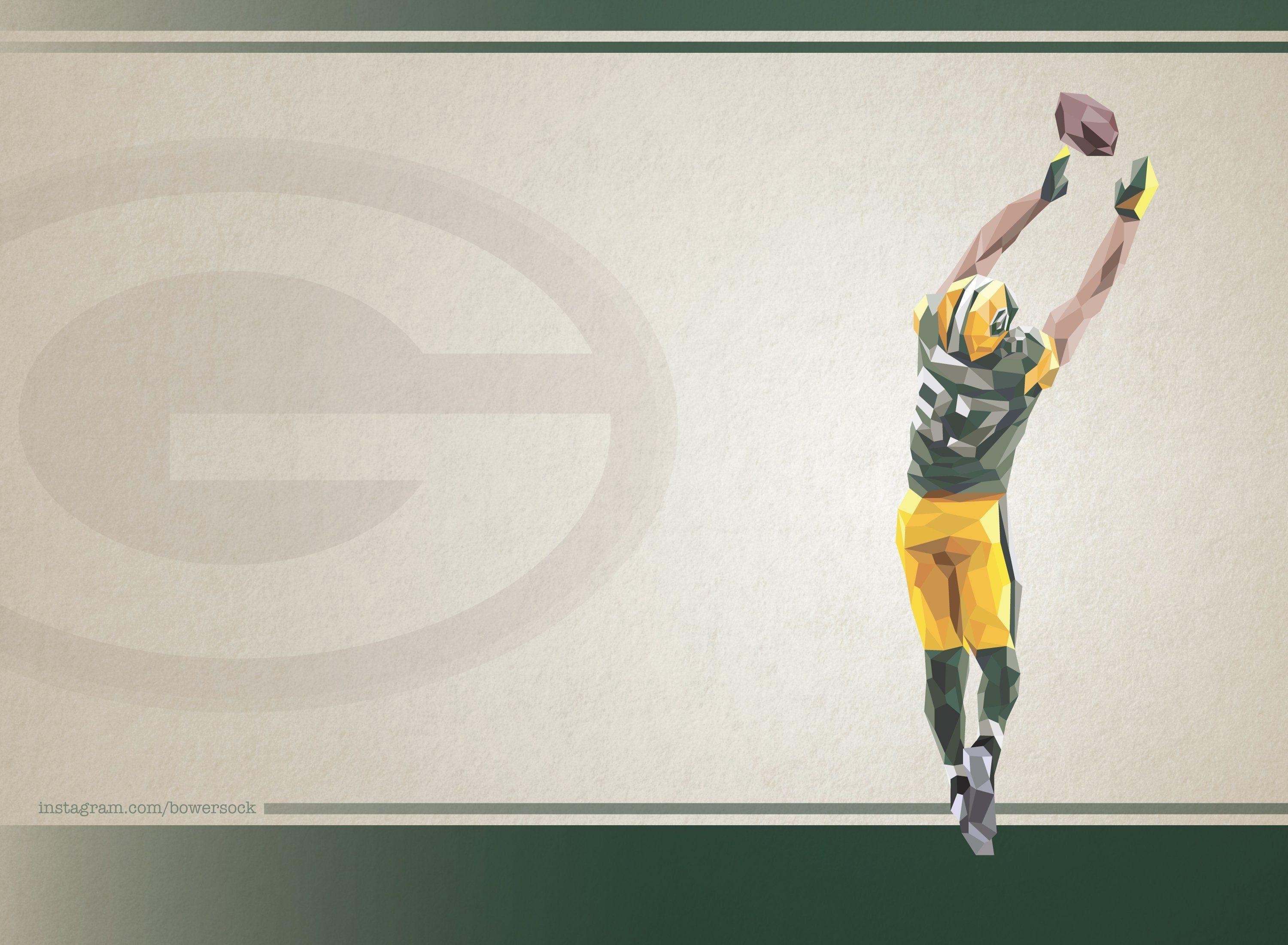 Jordy Nelson, Low Poly, Kunst, Eddie Lacy, Design, 3000x2210 HD Desktop