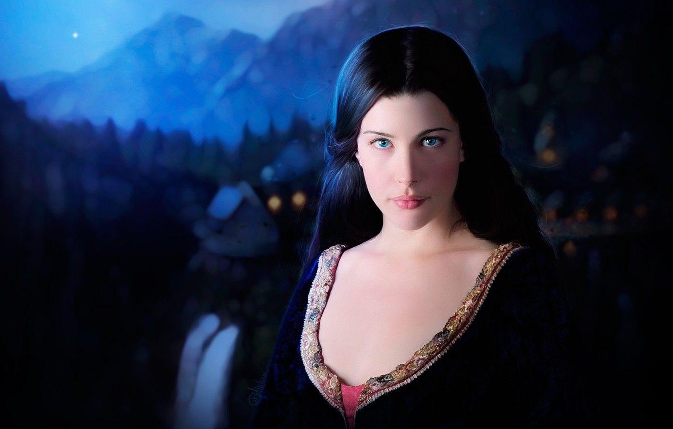 Liv Tyler, Nachtelfe, Der Herr der Ringe, Arwen, Filme, 1340x850 HD Desktop