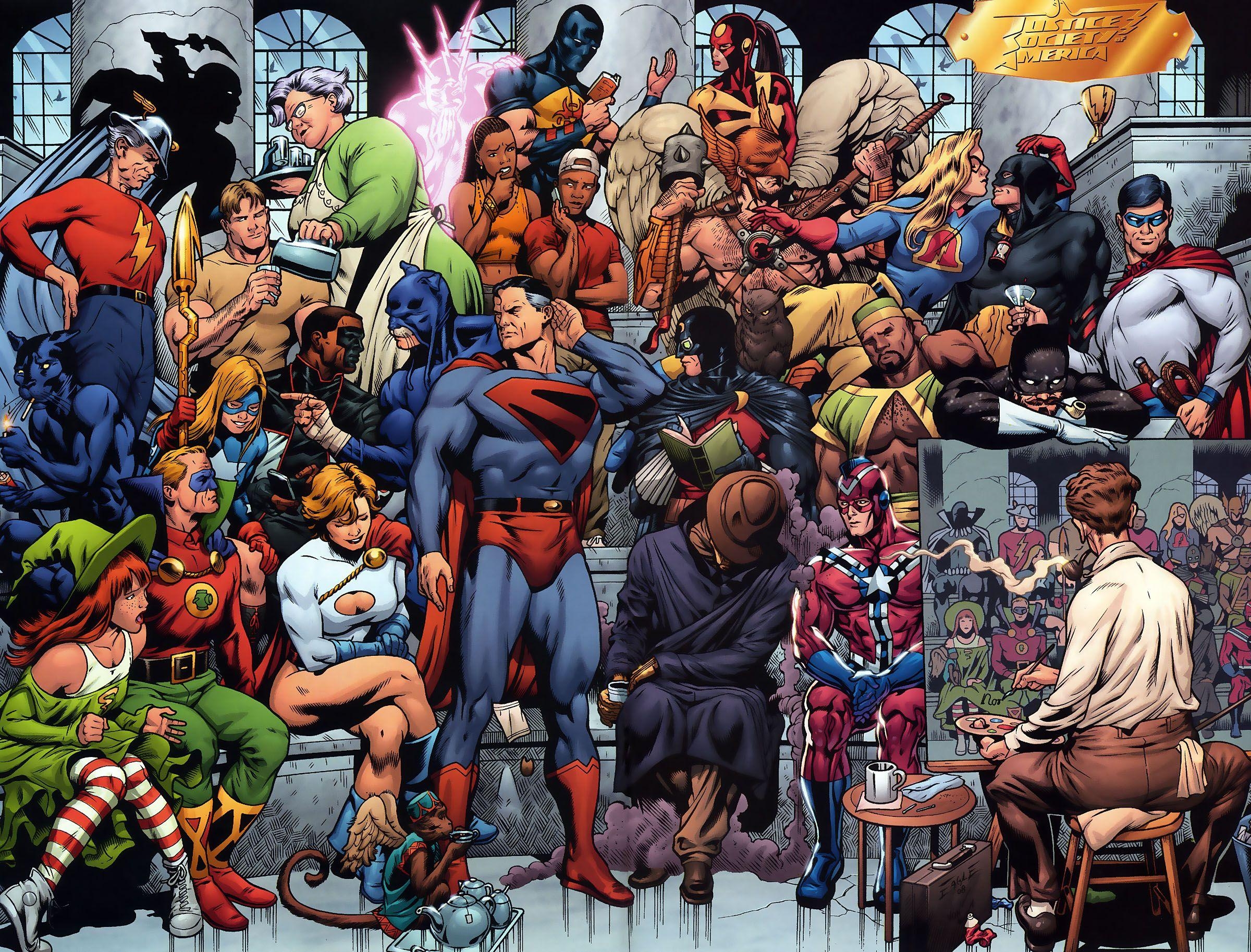 Marvel vs DC, Helden, Hintergrund, Comics, Bild, 2400x1830 HD Desktop