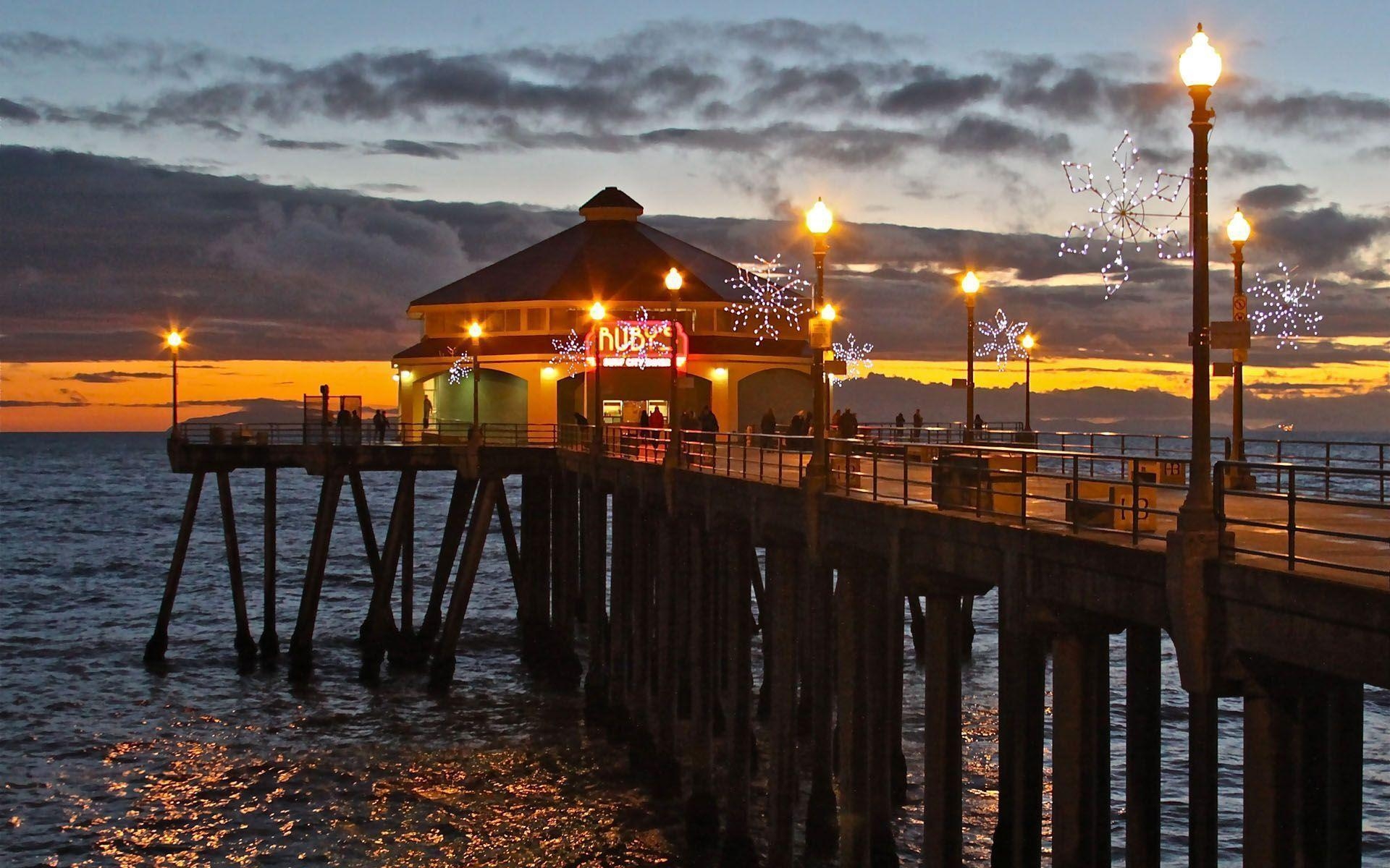 Kostenlos, Download, Huntington Beach, Hintergrund, Strand, 1920x1200 HD Desktop