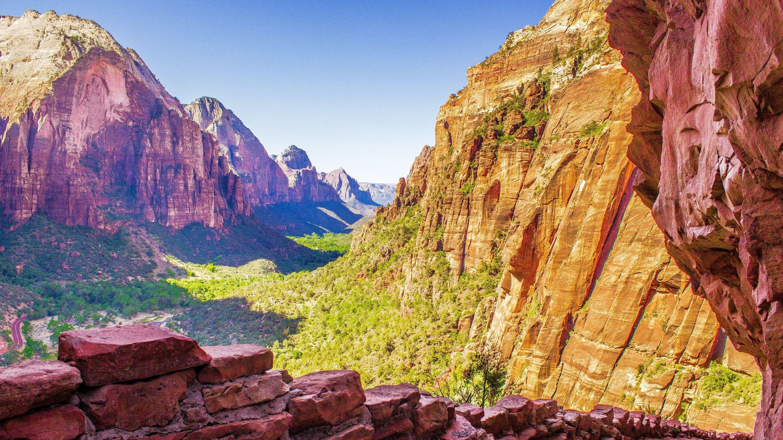 Download, Zion Nationalpark, Utah, USA, Hintergrund, 2560x1440 HD Desktop