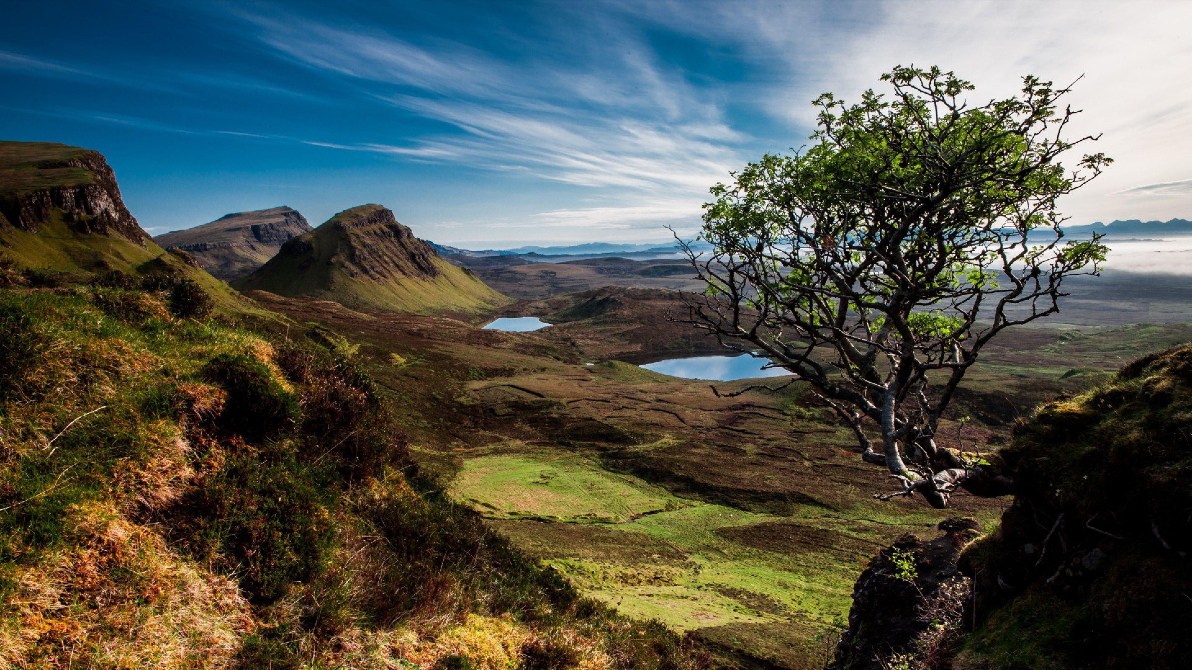 Schottland Natur, Bäume, Berge, See, 4K Qualität, 3840x2160 4K Desktop