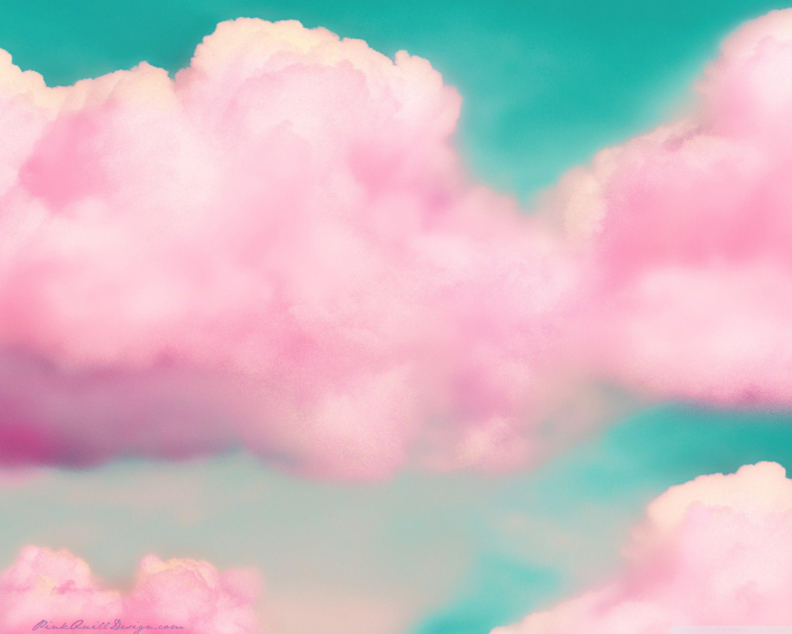 Zuckerwatte, kawaii, Hintergrund, rosa, süß, 2560x2050 HD Desktop