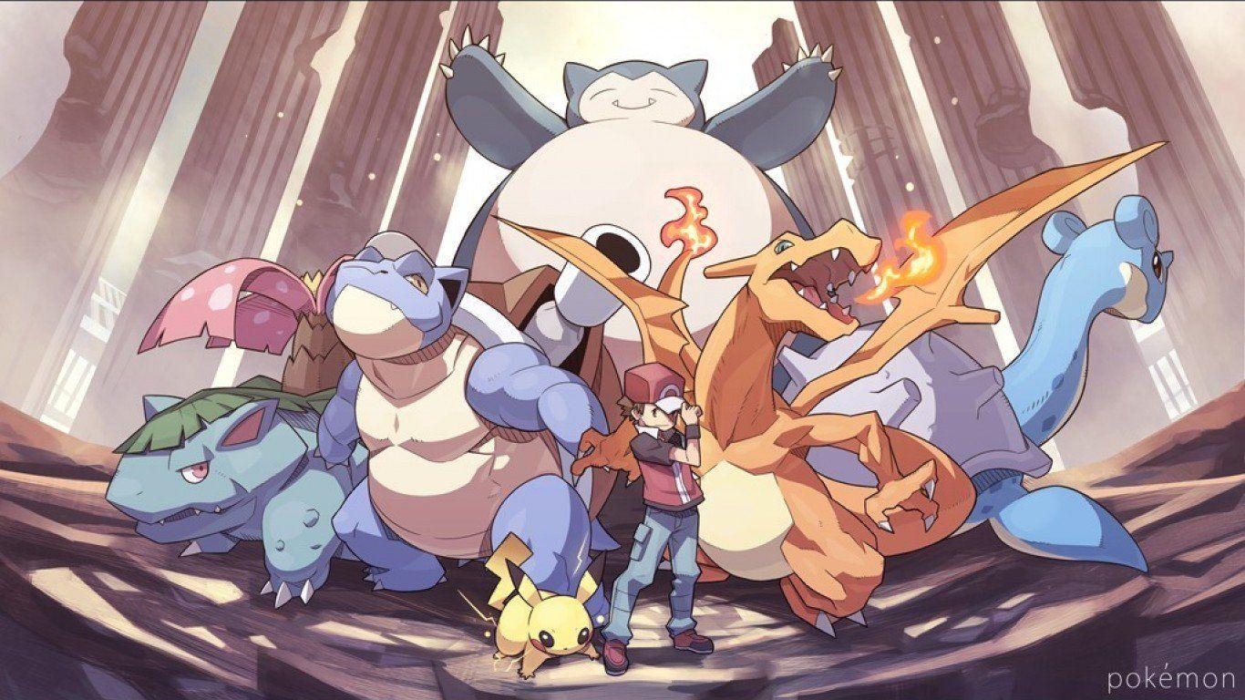 Pokemon, Charizard, Lapras, Venusaur, Blastoise, 1370x770 HD Desktop