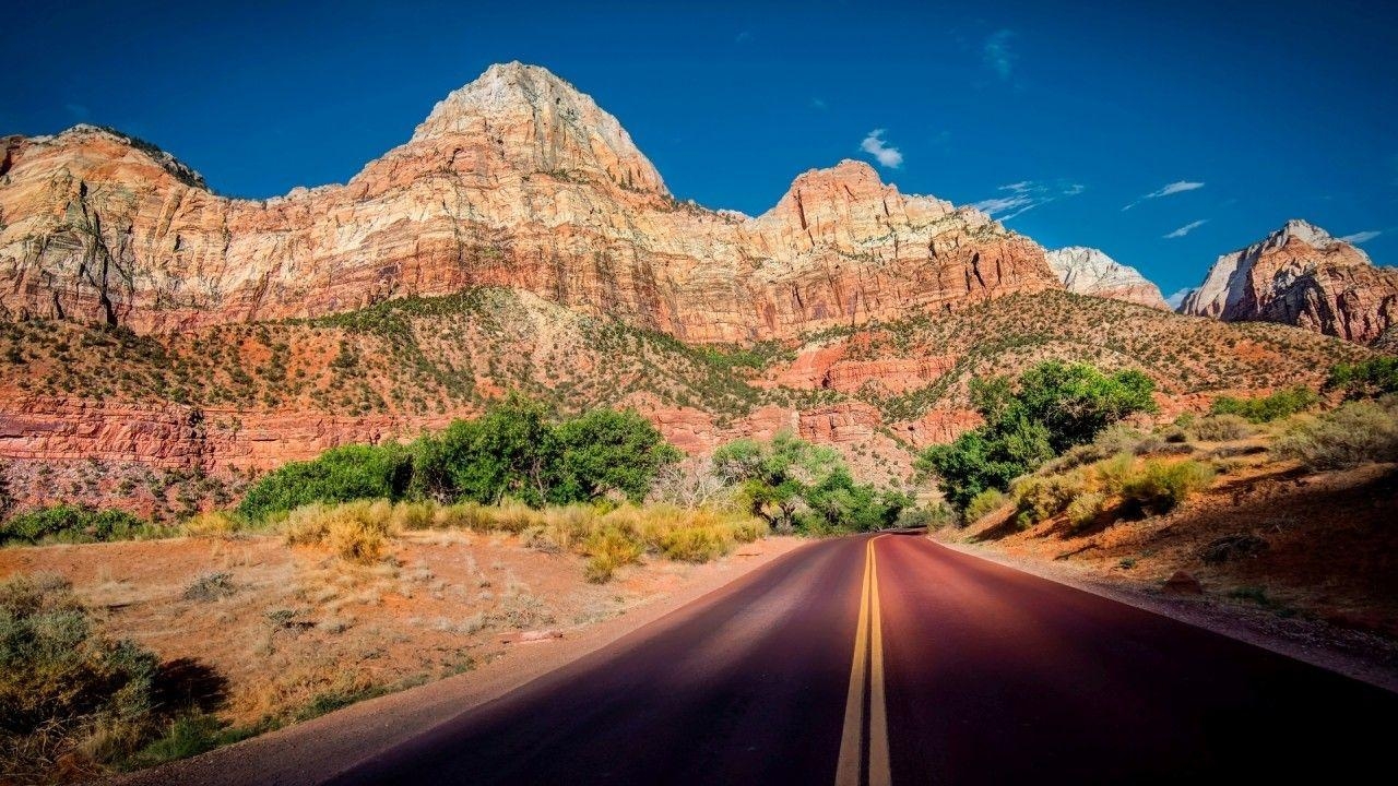 Zion Nationalpark, Sonniger Tag, Natur, Bild, Reisen, 1280x720 HD Desktop