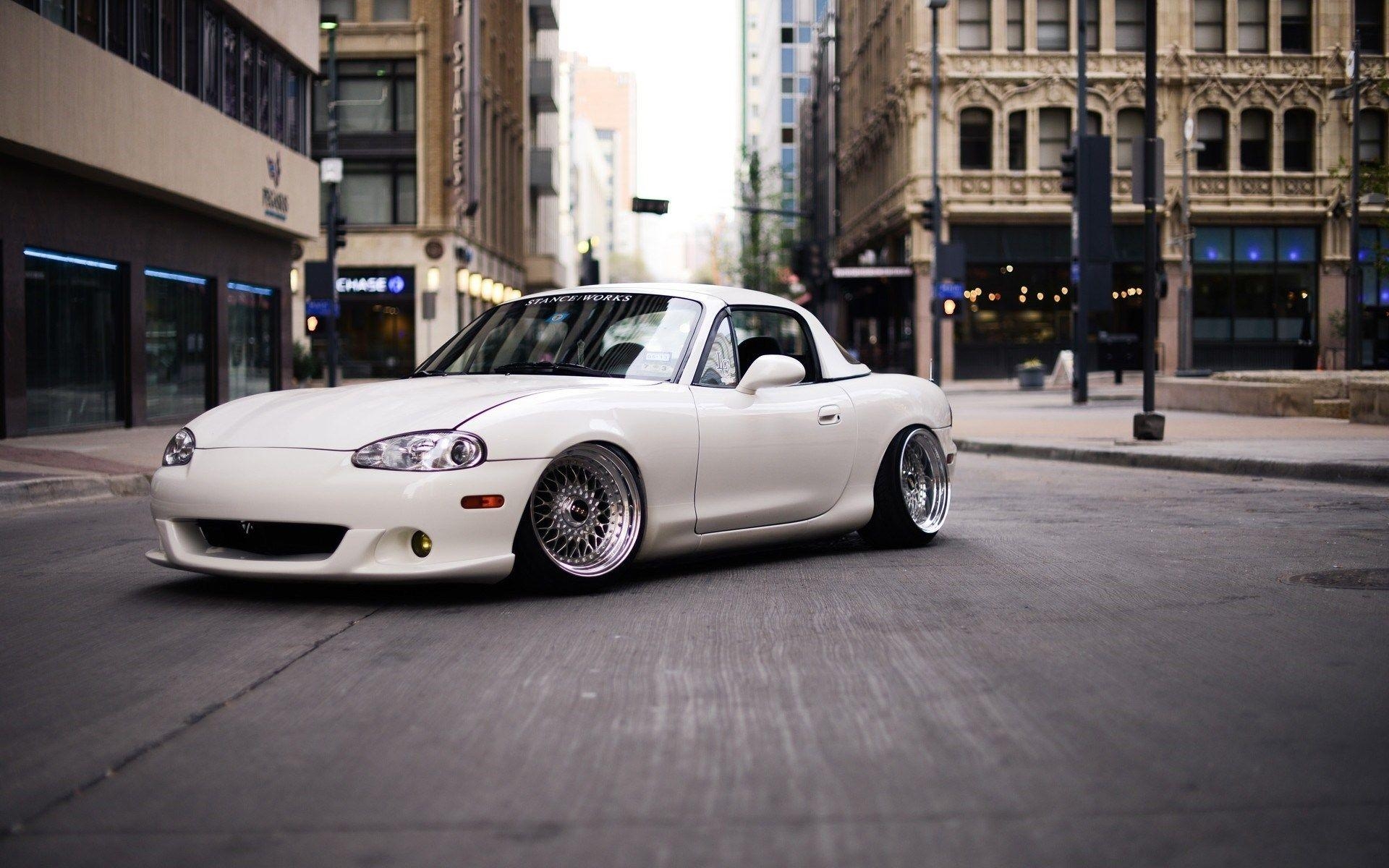 Weißer Mazda, Miata, 44537 px, Auto Bild, 1920x1200 HD Desktop