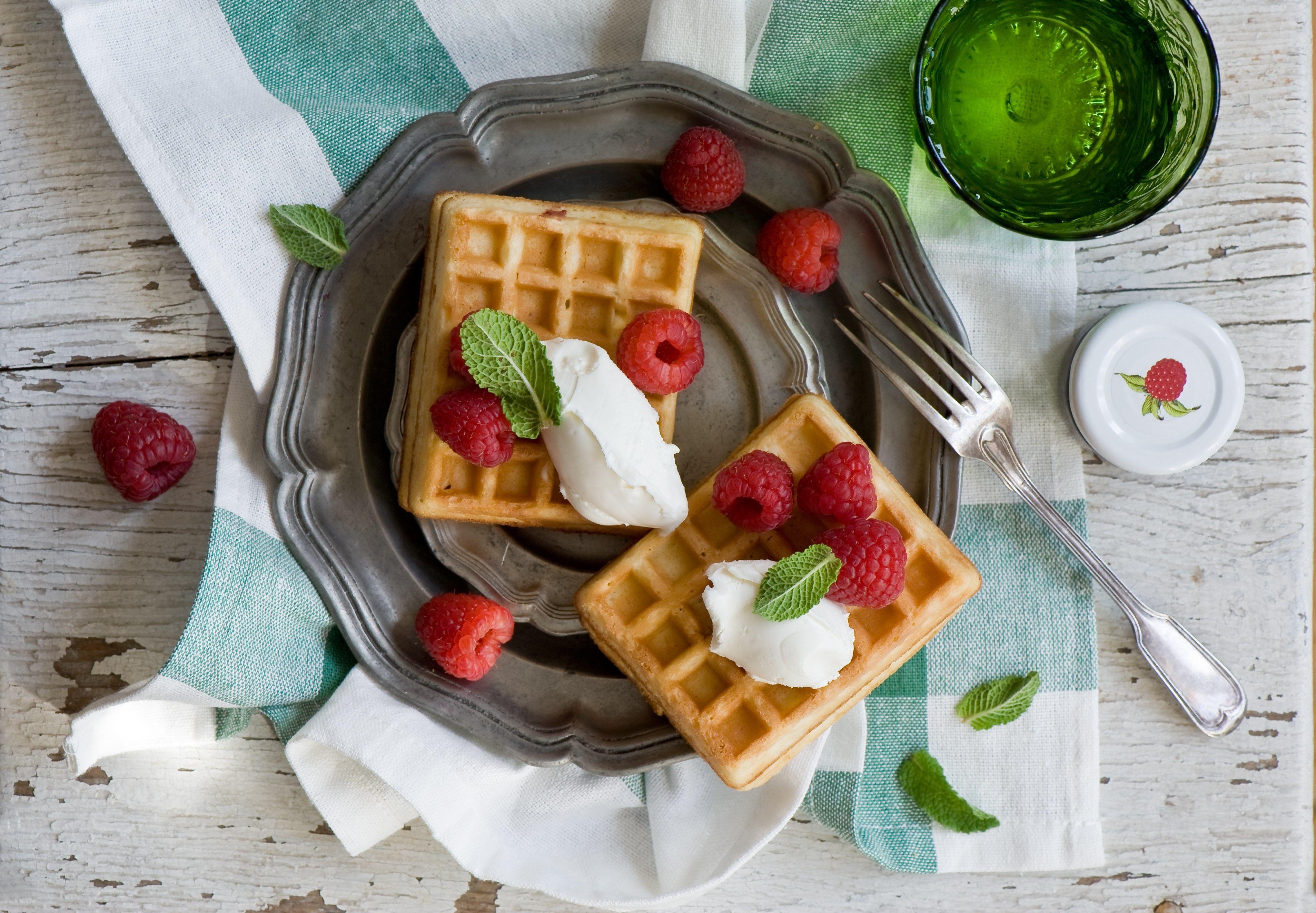 Waffeln, 4K UHD, Hochwertig, Frühstück, Gebäck, 4090x2840 4K Desktop