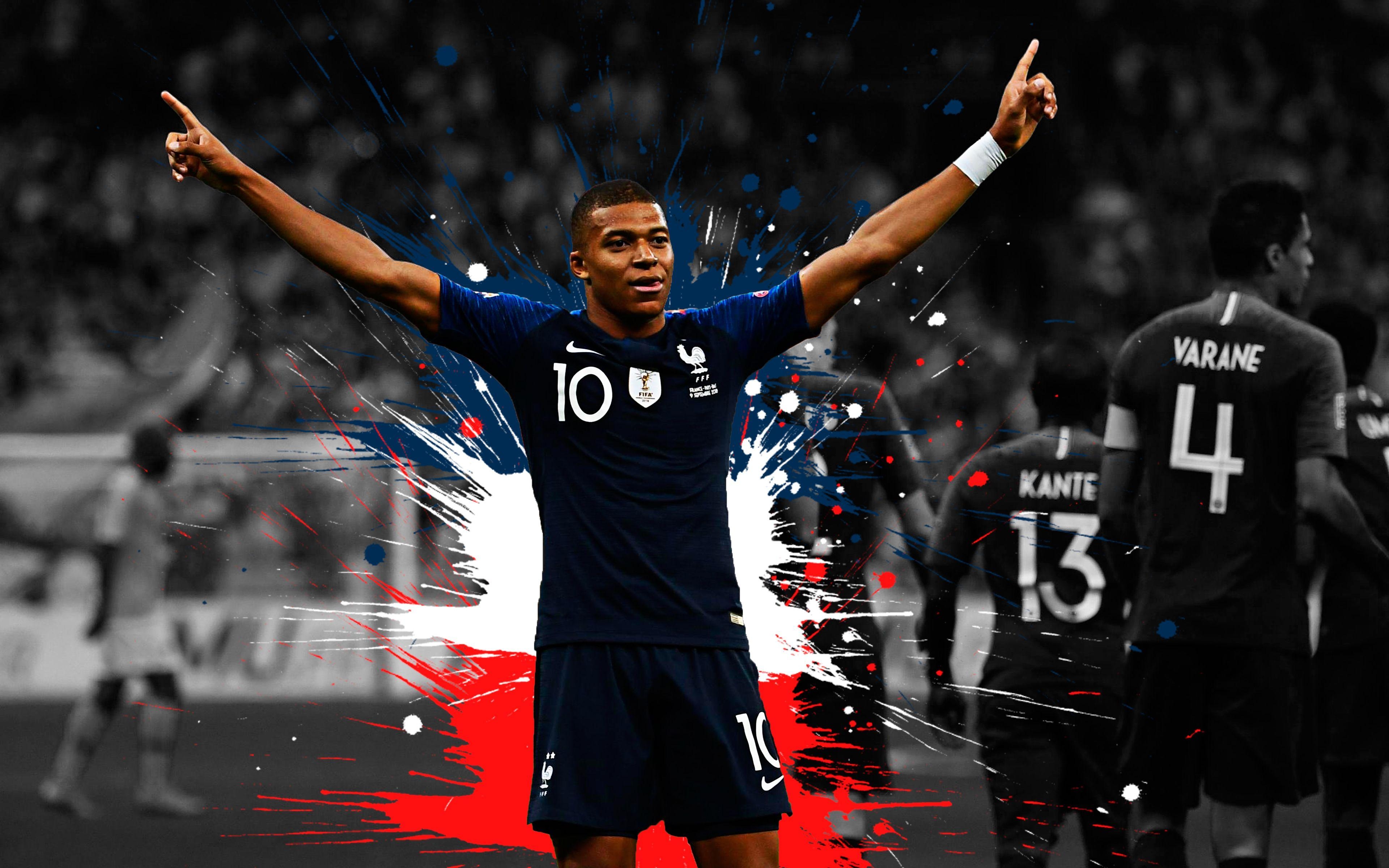 Kylian Mbappé, Lottin, 4K, Ultra HD, Hintergrund, 3840x2400 4K Desktop