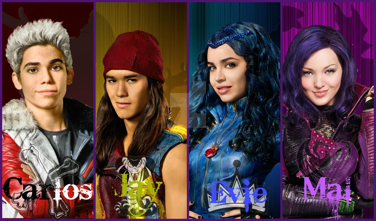 Disney Nachkommen, Carlos, Jay, Evie, Mal, 1600x950 HD Desktop