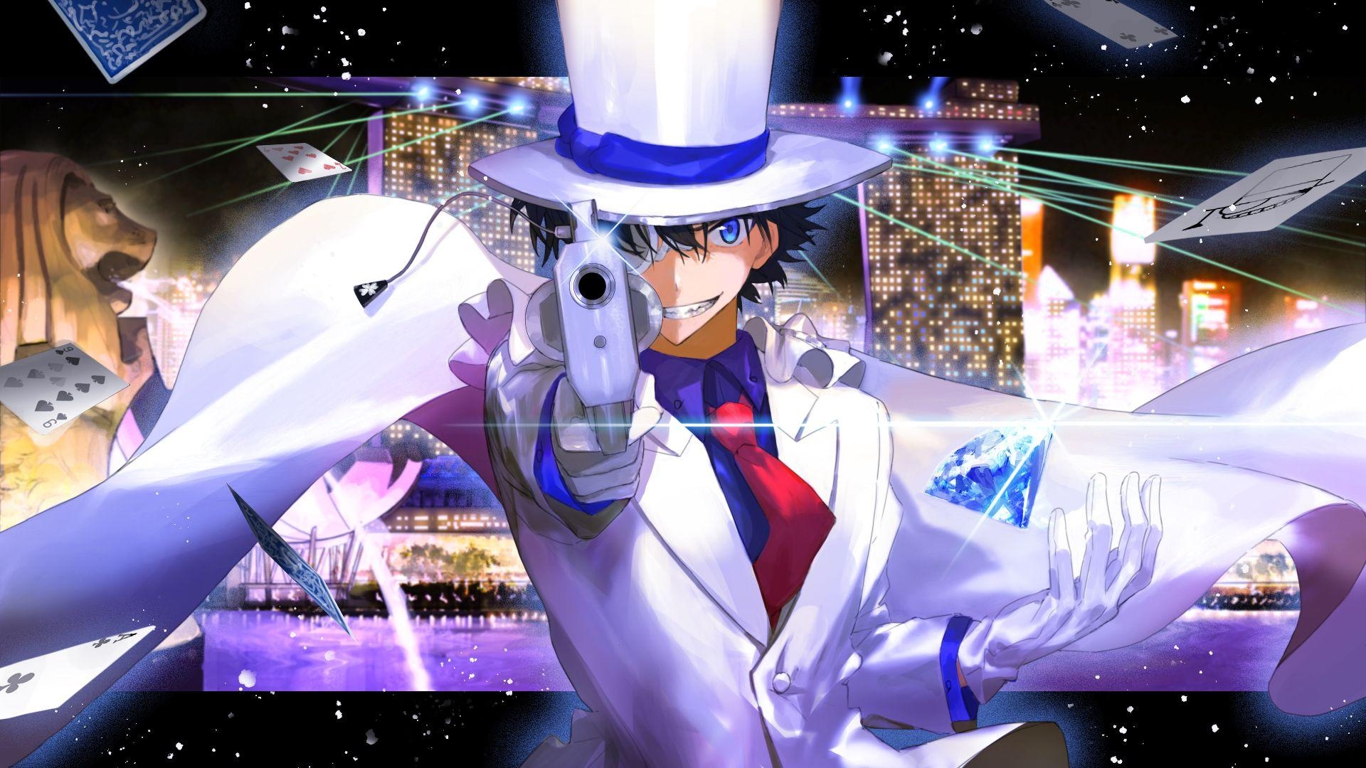 Kaitou Kid, Kaito, Anime, Dieb, Detektiv, 1920x1080 Full HD Desktop