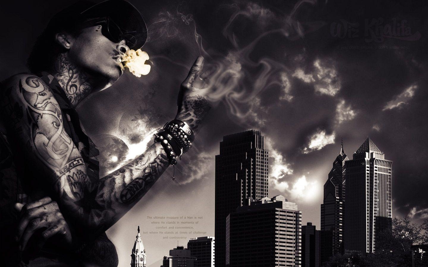 Wiz Khalifa, Feuer, Bild, Musik, Hintergrund, 1440x900 HD Desktop