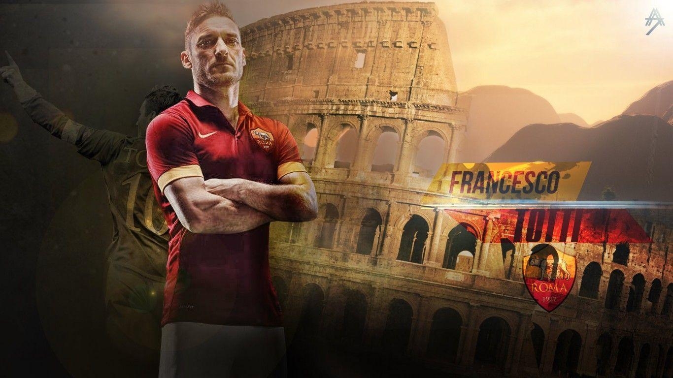 Francesco Totti, Sport, Hintergrund, AS Roma, Fußball, 1370x770 HD Desktop