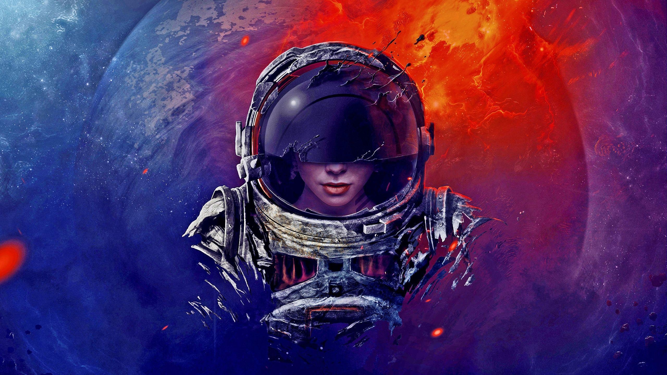 Astronaut, HD Hintergrund, Raumfahrt, Bild, Grafik, 2560x1440 HD Desktop