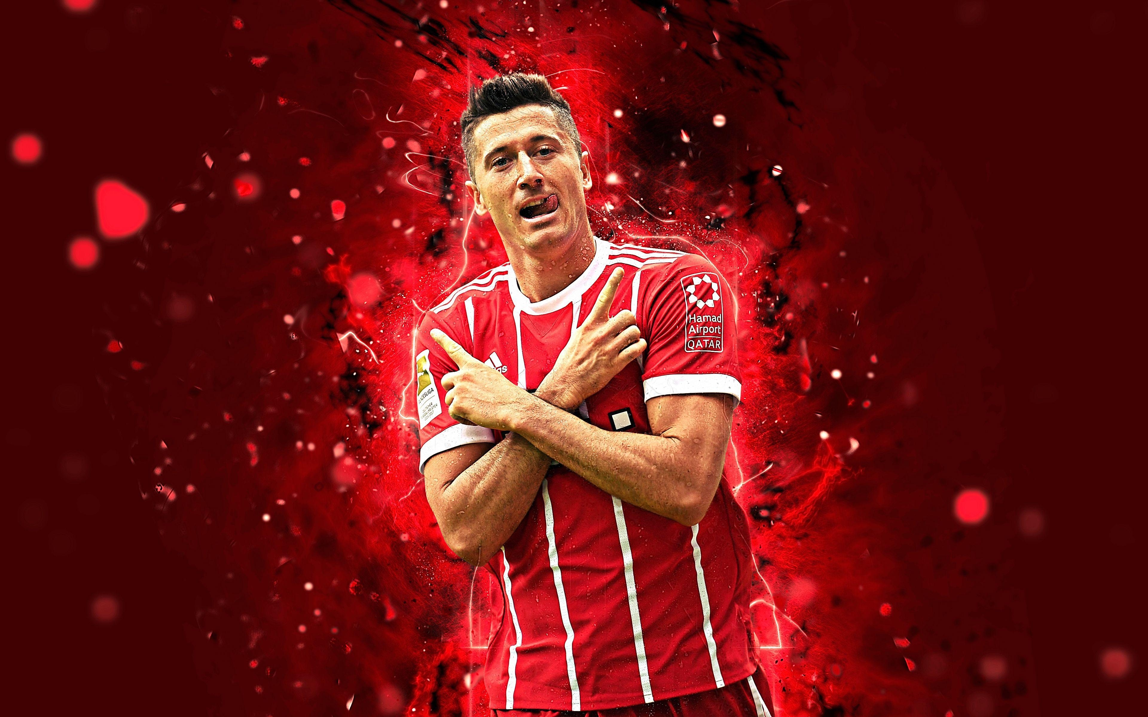 Robert Lewandowski, 4K, Fußball, HD, Sportler, 3840x2400 4K Desktop