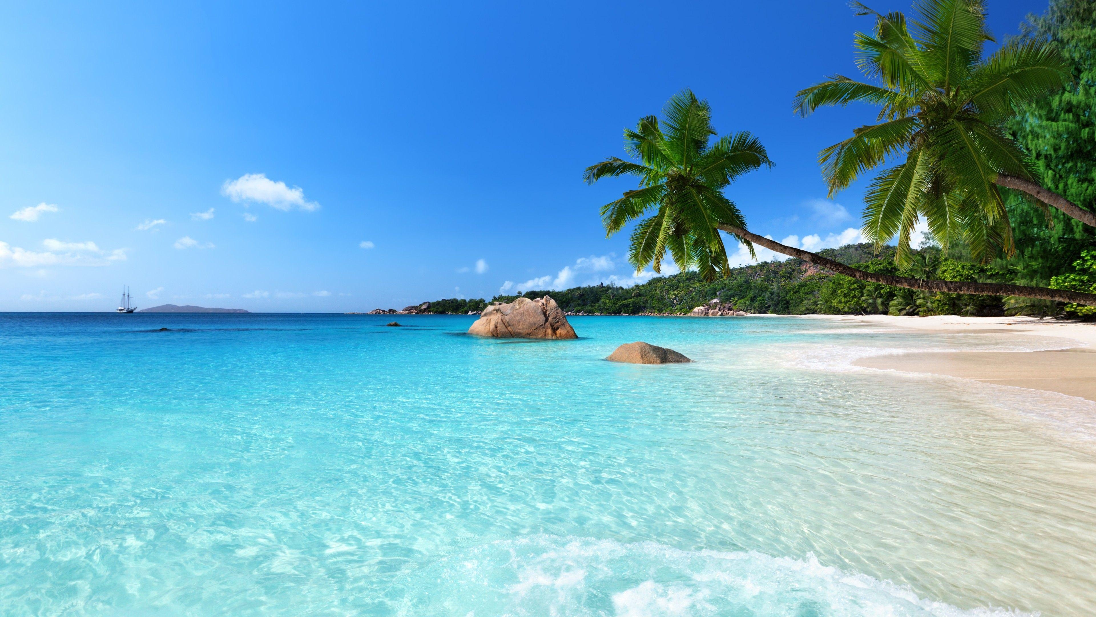 Anse Lazio, Praslin, Seychellen, Strand, Beste Strände, 3840x2160 4K Desktop