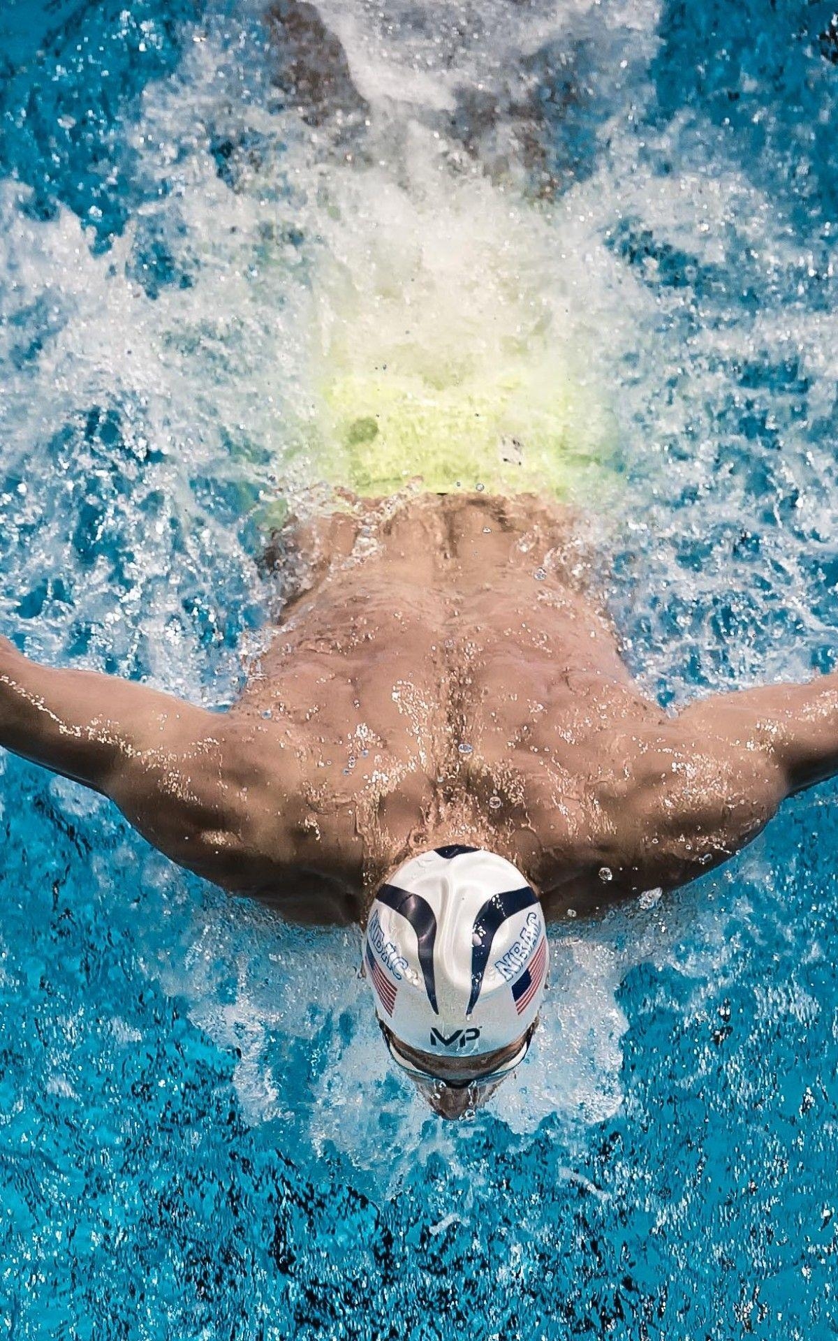 Michael Phelps, Olympiasieger, Schwimmer, Sportler, Hintergrund, 1200x1920 HD Handy