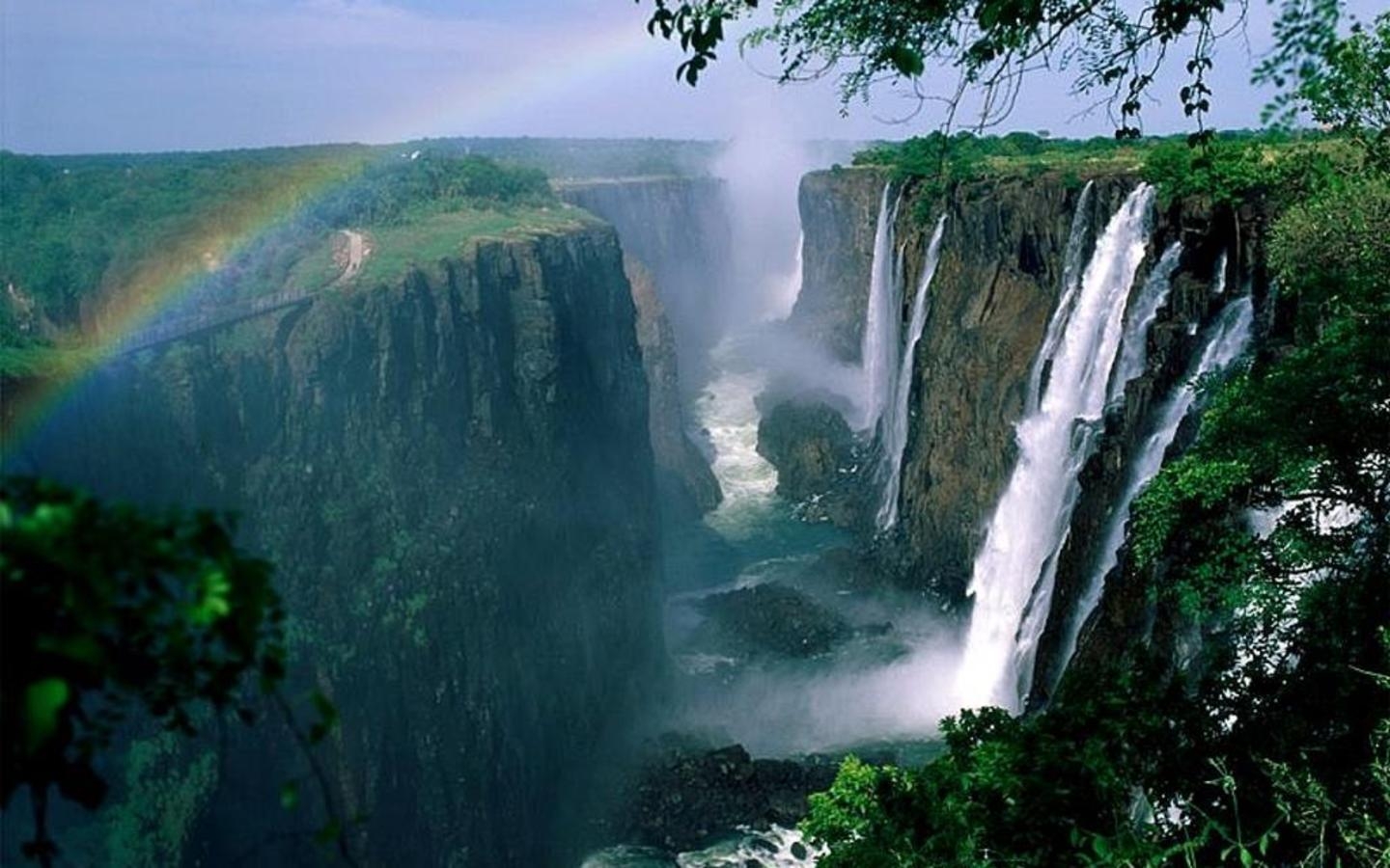 Victoriafälle, Afrika, Wasserfall, Naturwunder, Reiseziel, 1440x900 HD Desktop