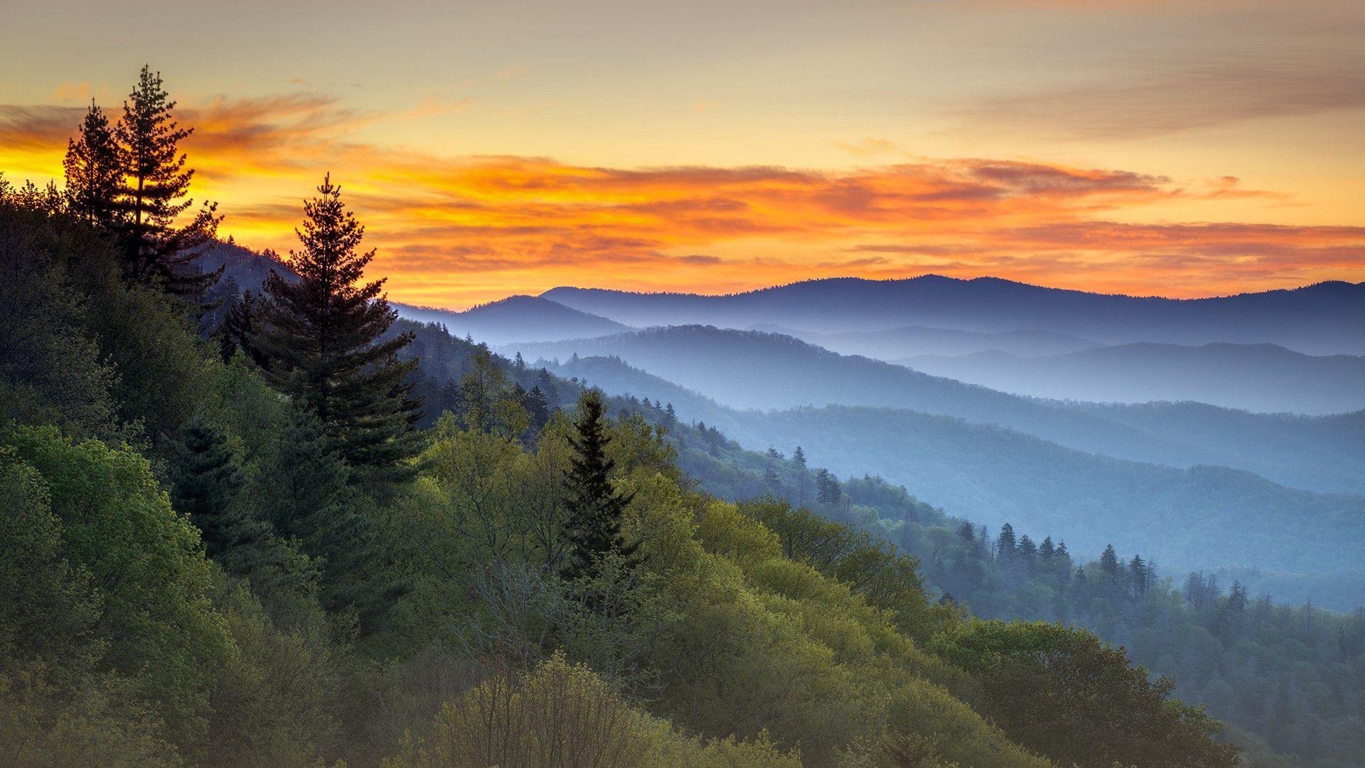 Smoky Mountains, Bildschirmschoner, USA, Natur, Freizeit, 1920x1080 Full HD Desktop