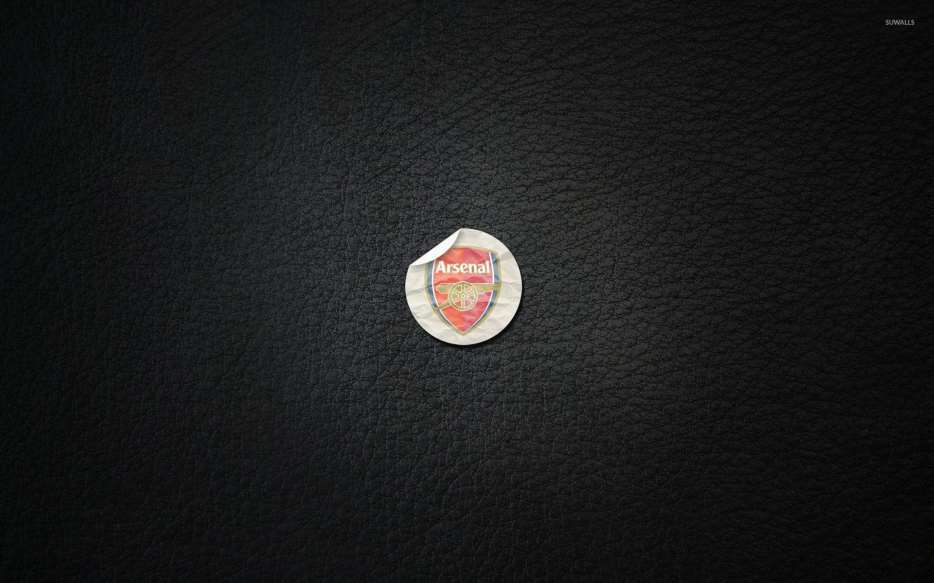 Arsenal FC, schwarzes Leder, Hintergrund, Bild, Fußball, 1920x1200 HD Desktop