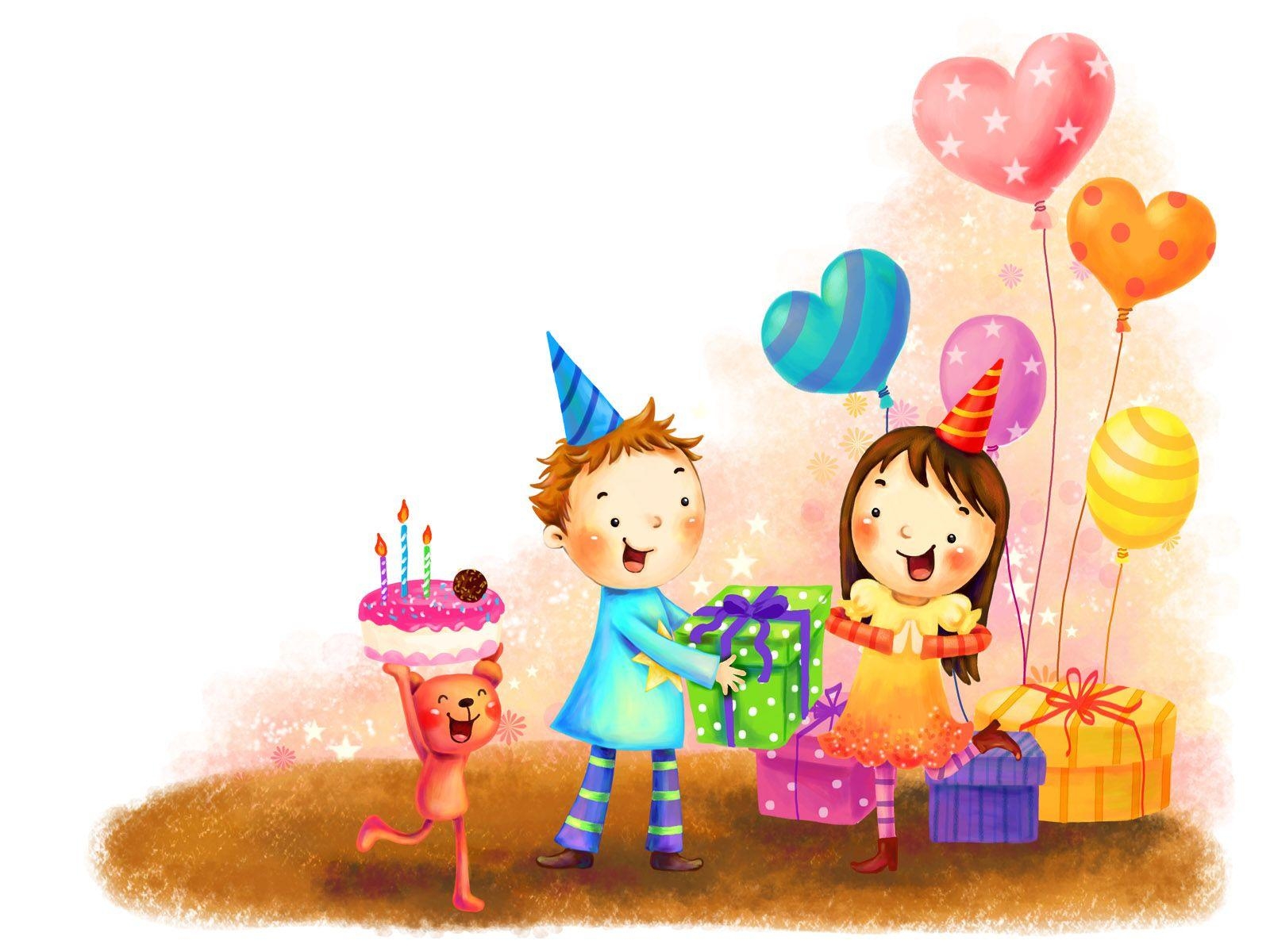 Cartoon, Lustig, Geburtstag, Party, Hintergrund, 1600x1200 HD Desktop